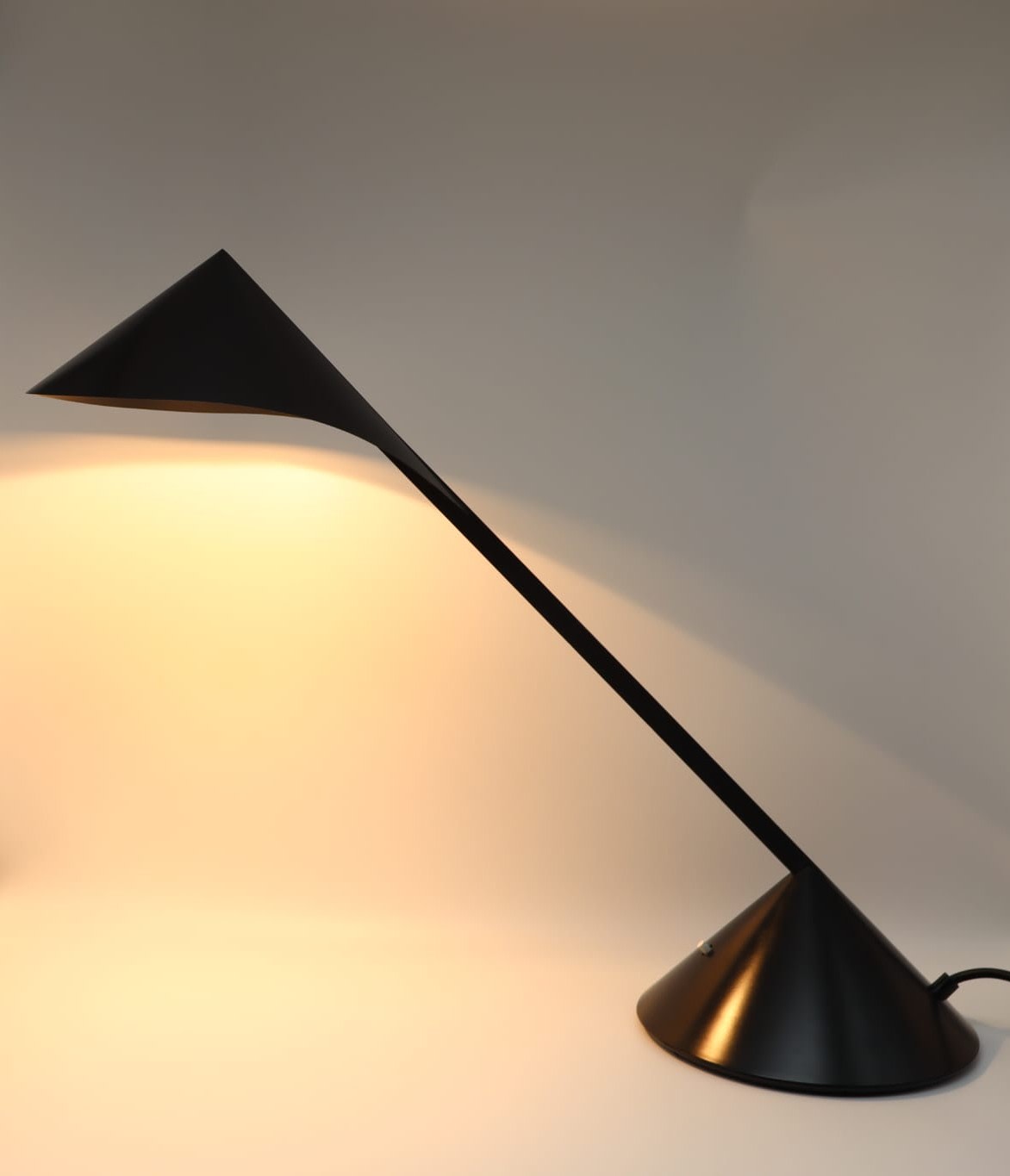 Mid-Century Italian Model Alobella Table Lamp by Giovanni Pasotto for Valenti Luce, 1970s — side angle