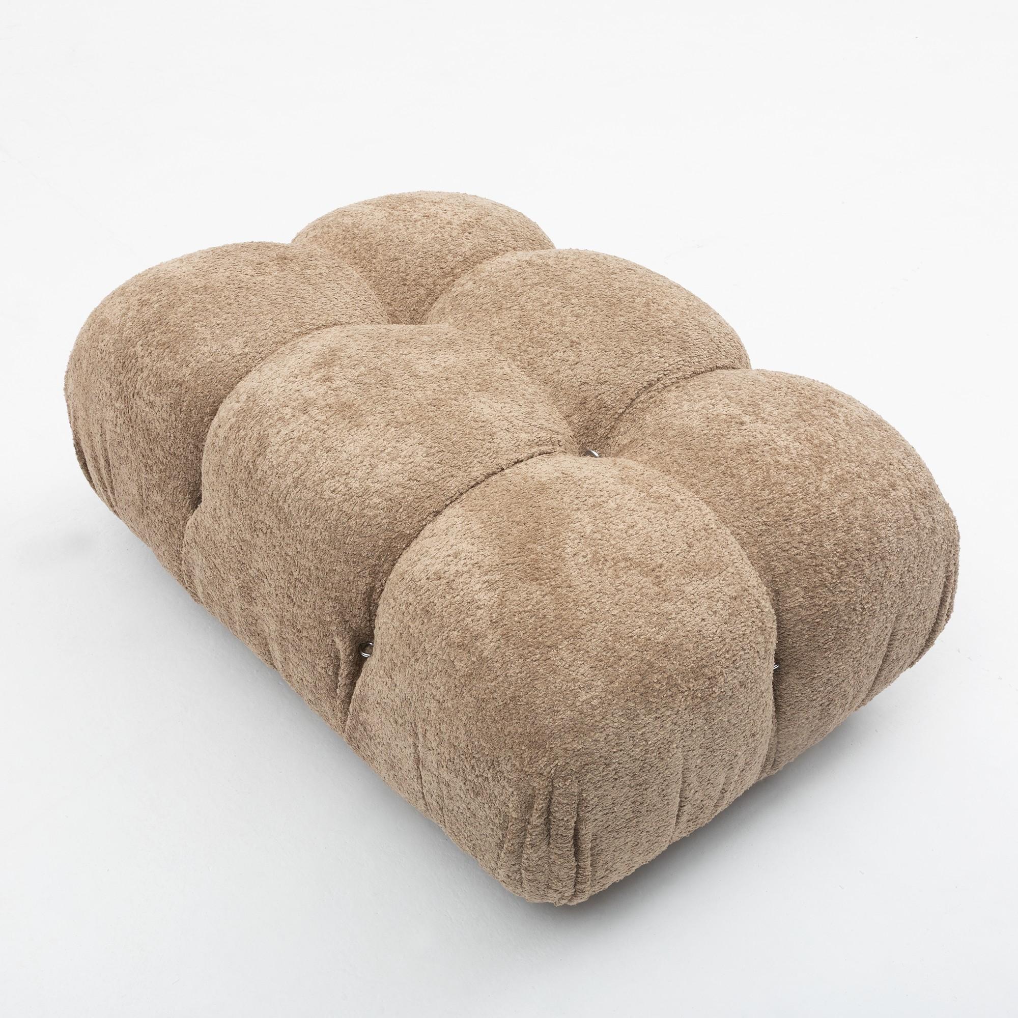 Camaleonda Sofa Set by Mario Bellini, Customised in Light Sand Bouclé, 1970s — in context