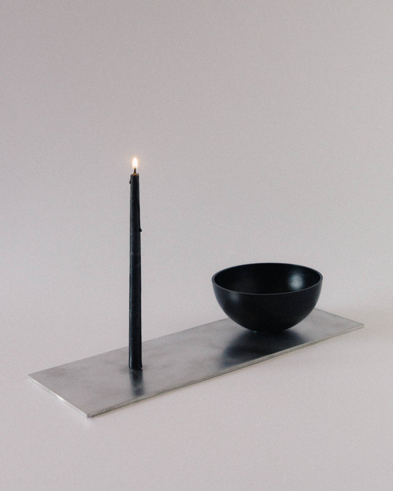 The Ember Tray - Metal bowl & Candle holder by COSEINCORSO | The Oblist — handcrafted metal and black bowl
