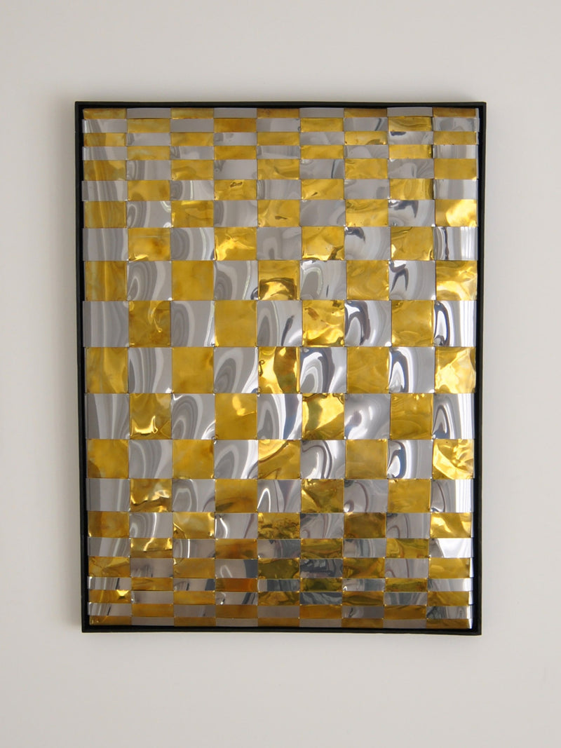 Woven Metals No. 3 - Reflective Wall Sculpture (Unique Piece) by Studio Miriam Loellmann | The Oblist