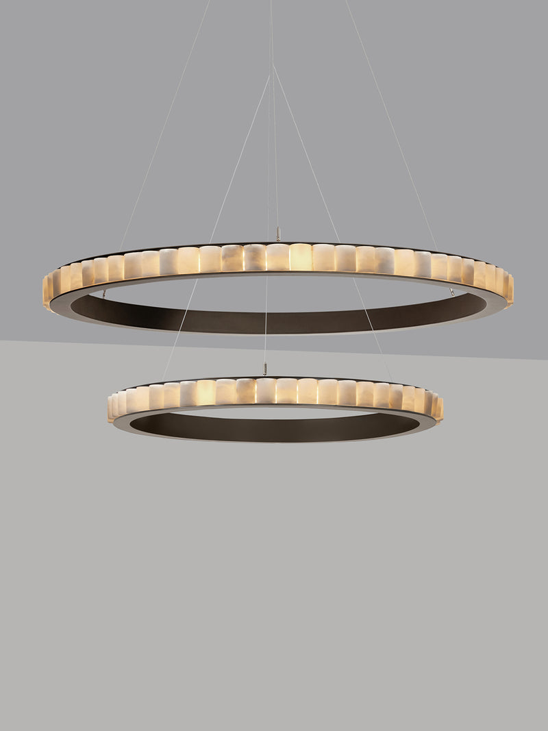 AVALON Halo XL Chandelier With Ceiling Rose by CTO Lighting | The Oblist — modern metal design