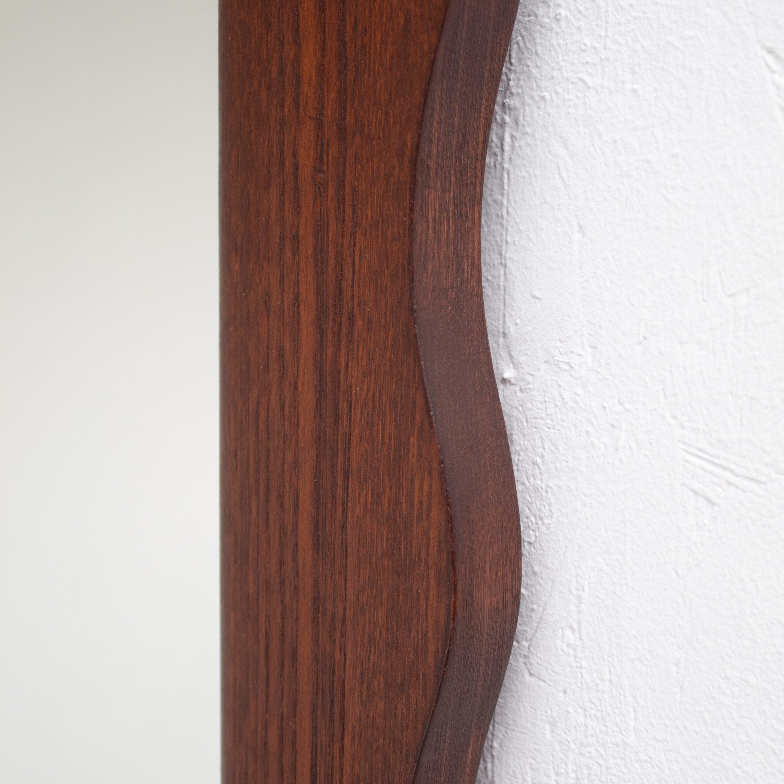 Large Vintage Wavy Walnut Wall Mirror — alternate view