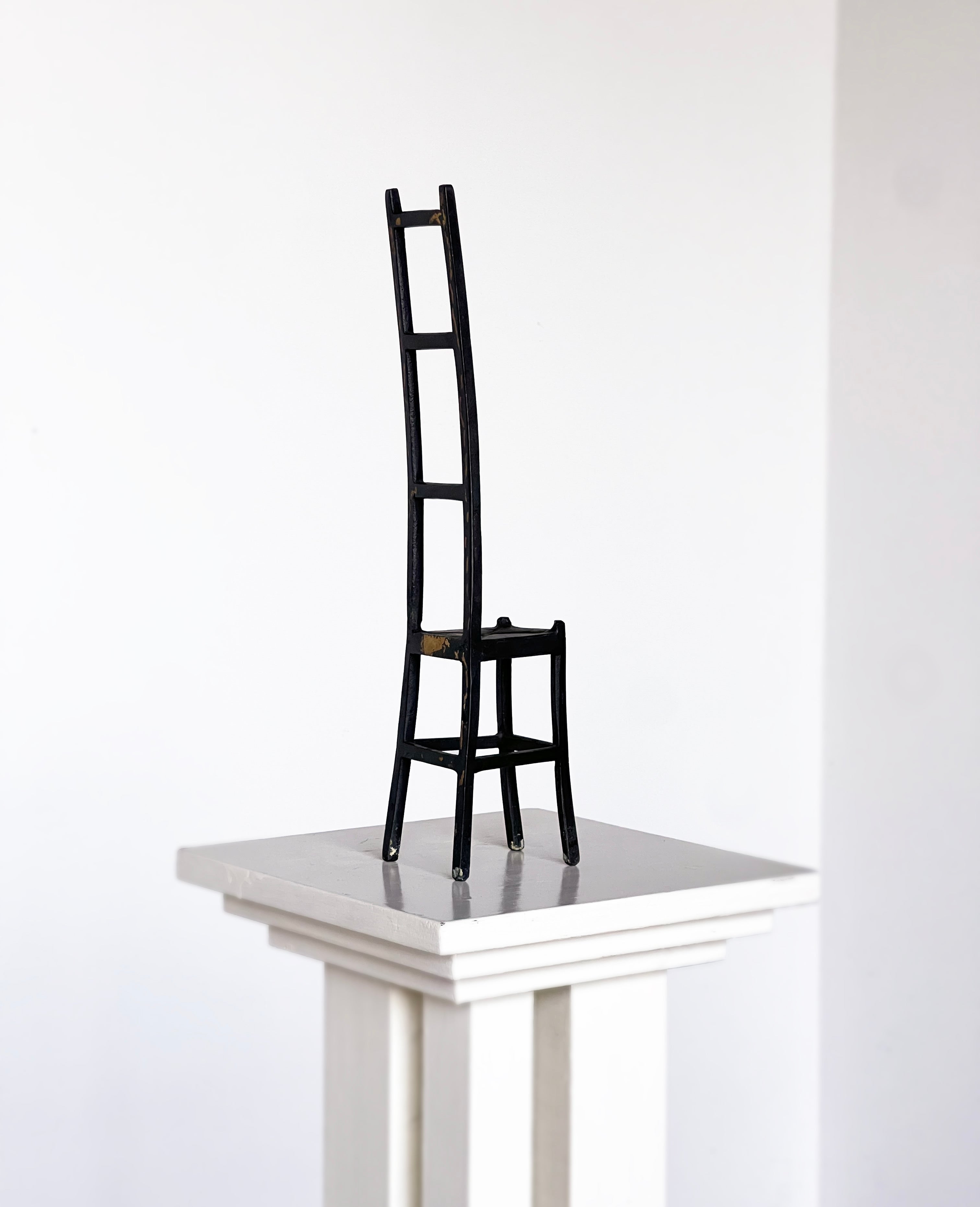 Bronze Chair Maquette Sculpture — detail view
