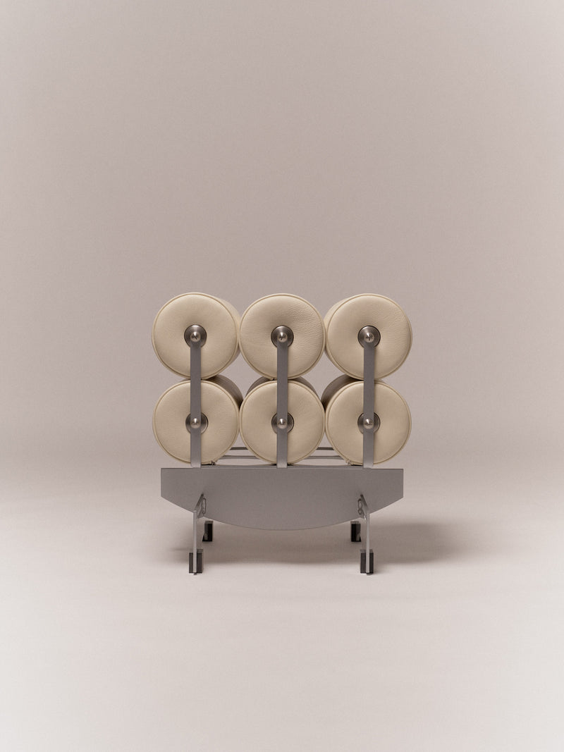 Poggia Alta by SUPERSEDIA | The Oblist — modern metal and cream upholstery
