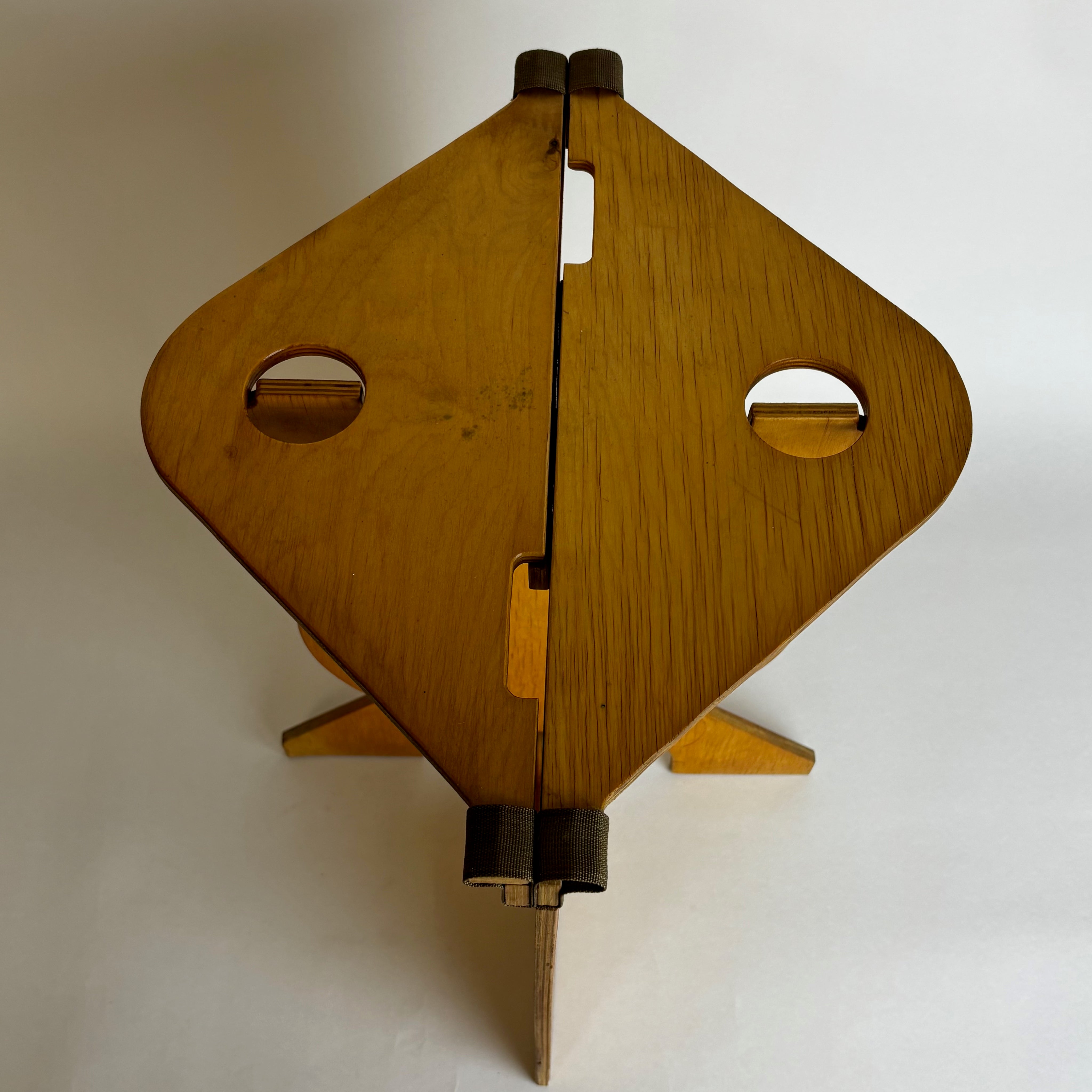 Plywood Collapsible Stool By Barry Simson — lifestyle setting