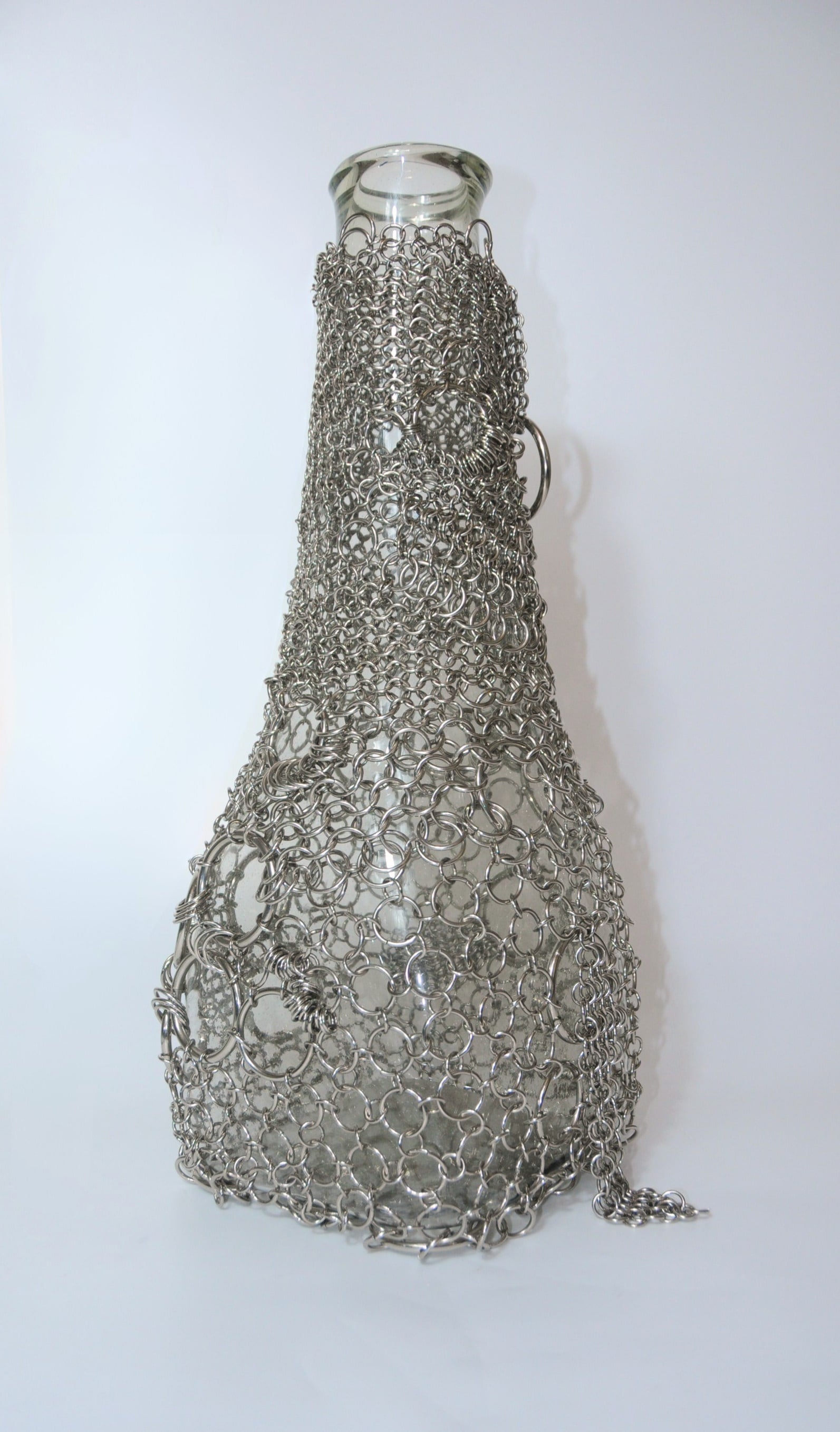 Floating Chainmail Vase  — alternate view