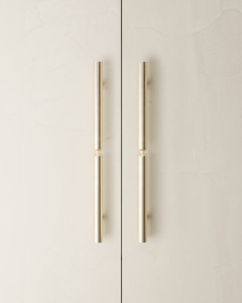 TOTEM Appliance Pull by Maha Alavi | The Oblist — brushed metal finish