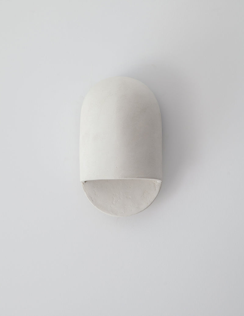 Tera Sconce Lime Plaster by Ceramicah | The Oblist