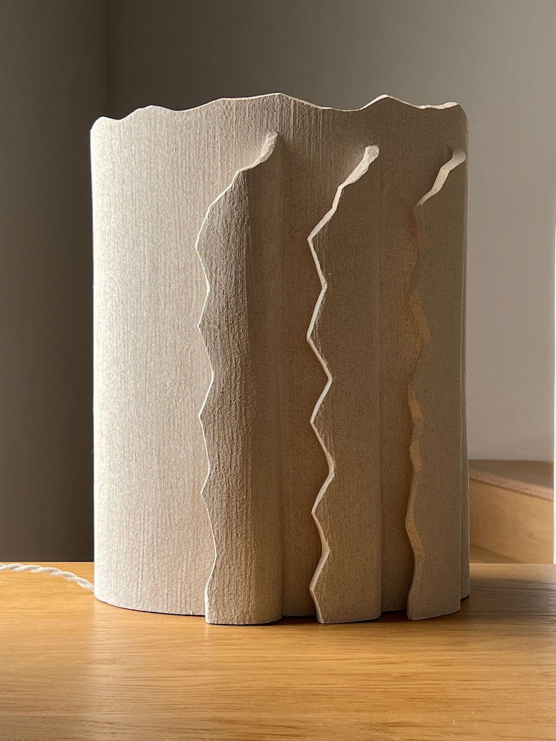 Mountain Climb Table Lamps in Ceramic — close-up of textured ceramic surface
