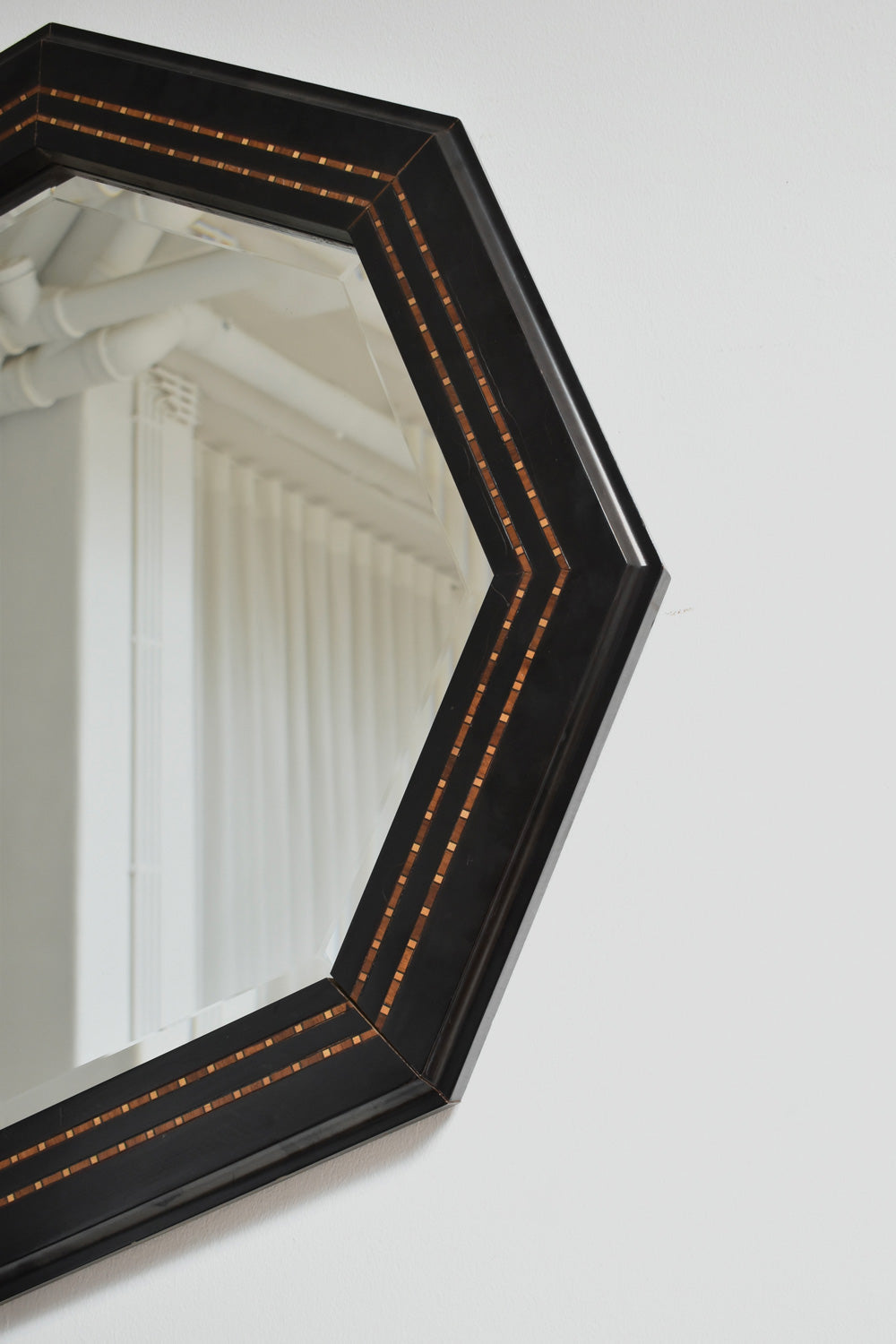 Octogonal mirror, 1970s — side angle