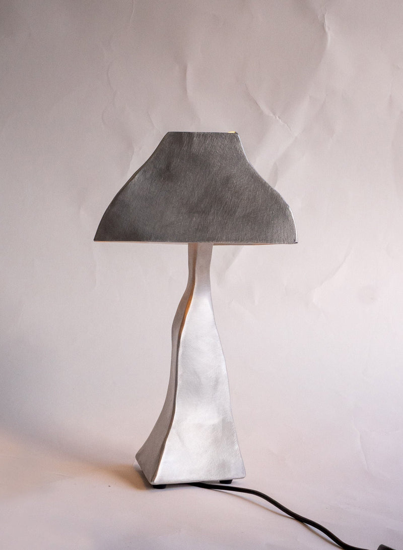 Aluminum 'Paper' Lamp by Six Dots Design | The Oblist — modern silver finish