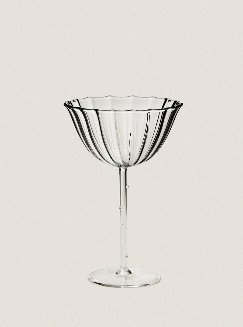 Cosmo Coupe - Set of Four by Sophie Lou Jacobsen | The Oblist — clear glass, modern design