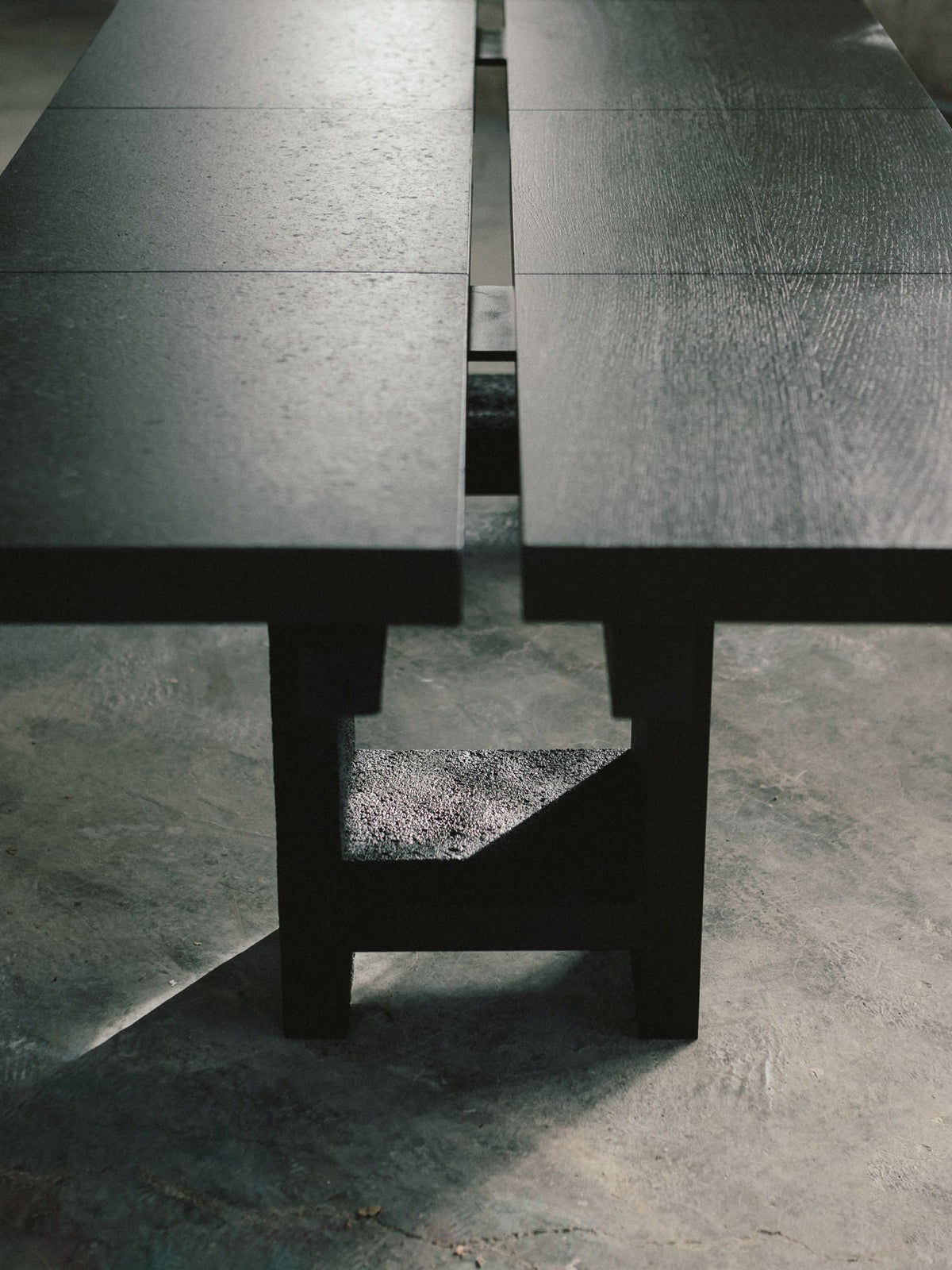 Twin Oaks Dining Table — side angle