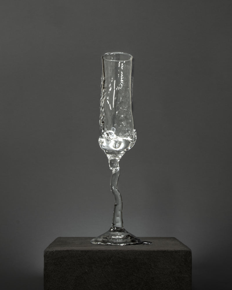 Organic Flute Champagne Glass — detail view