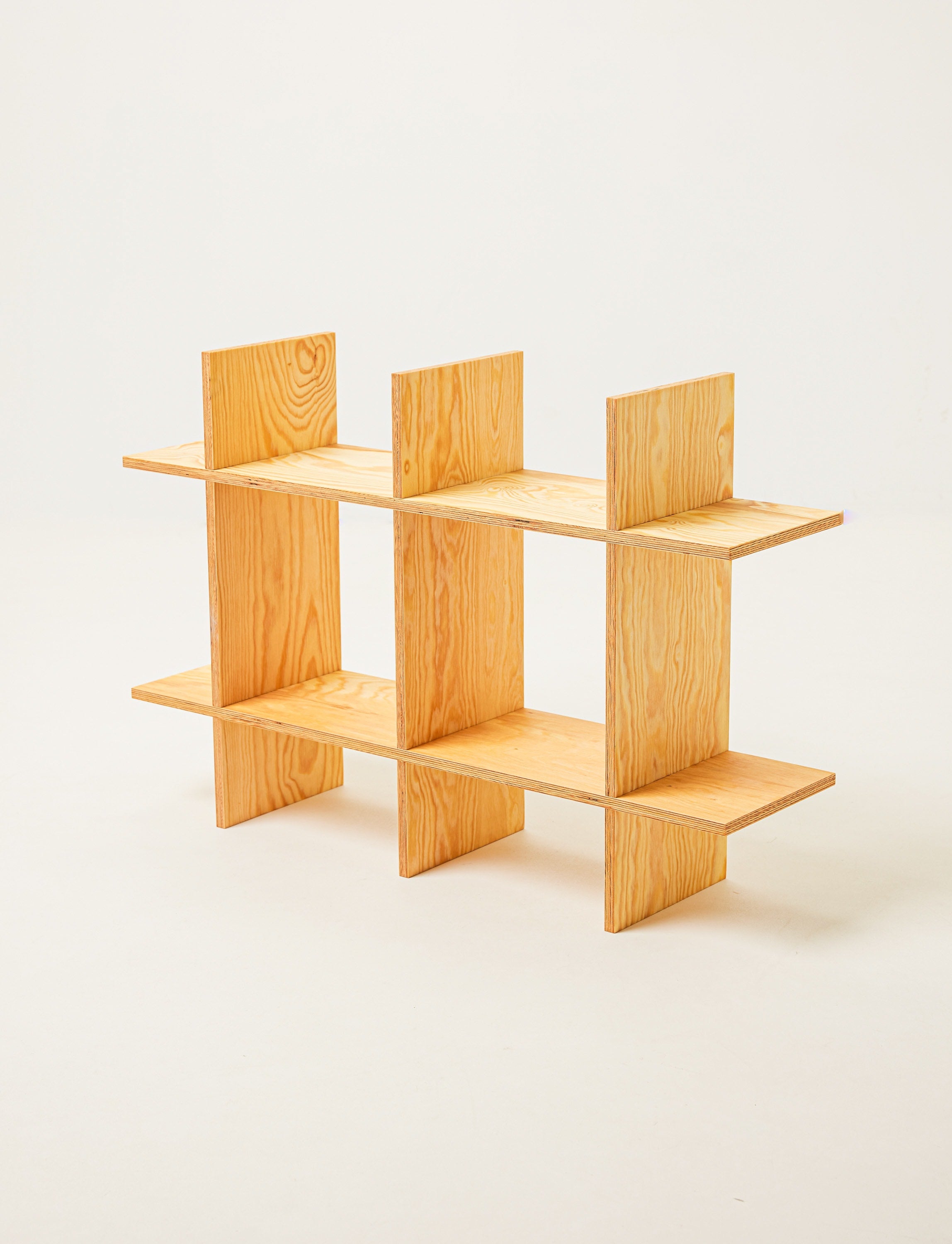 Pine Grid Shelf — side angle