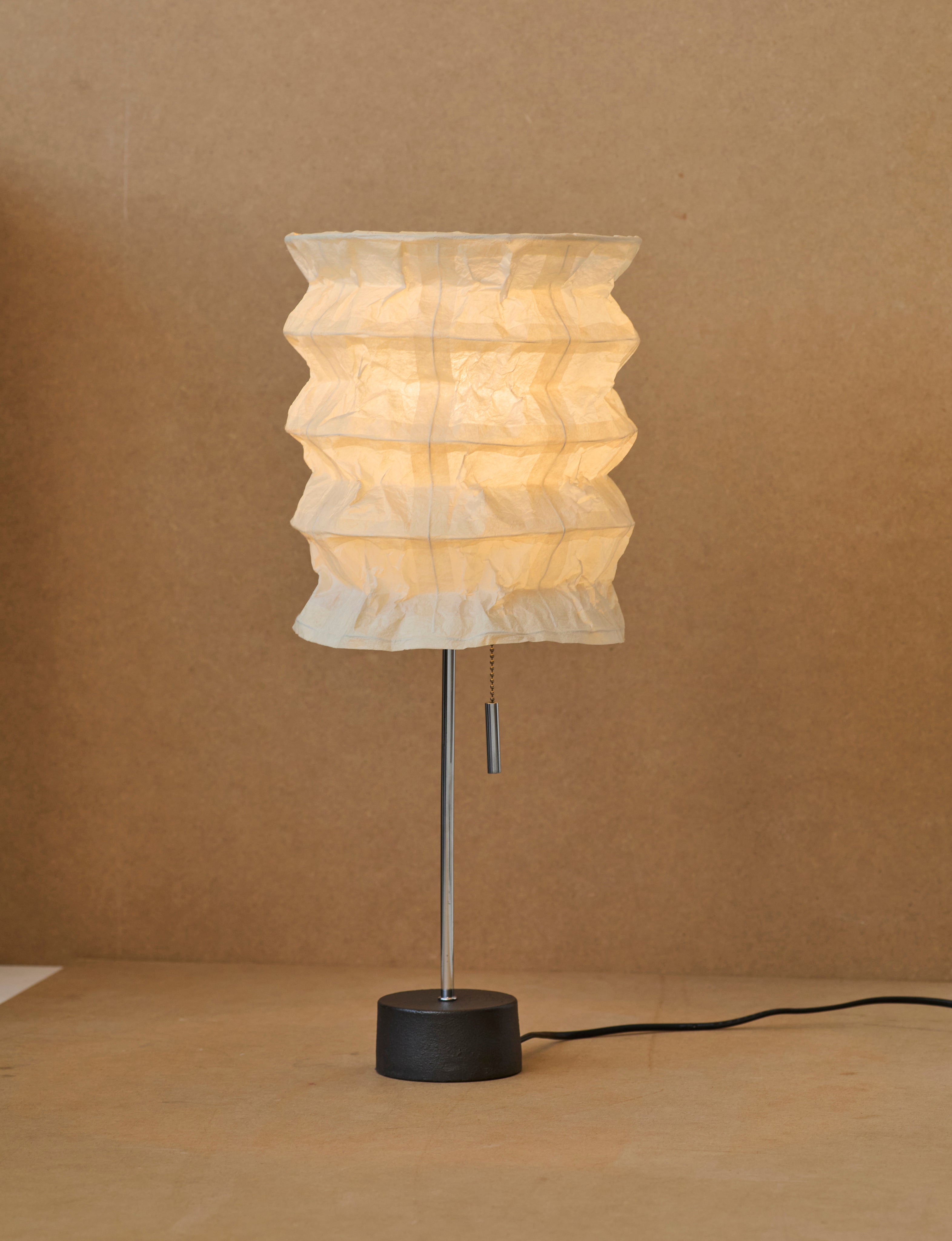 Vintage Ikea paper table lamp C. 1990 — alternate view