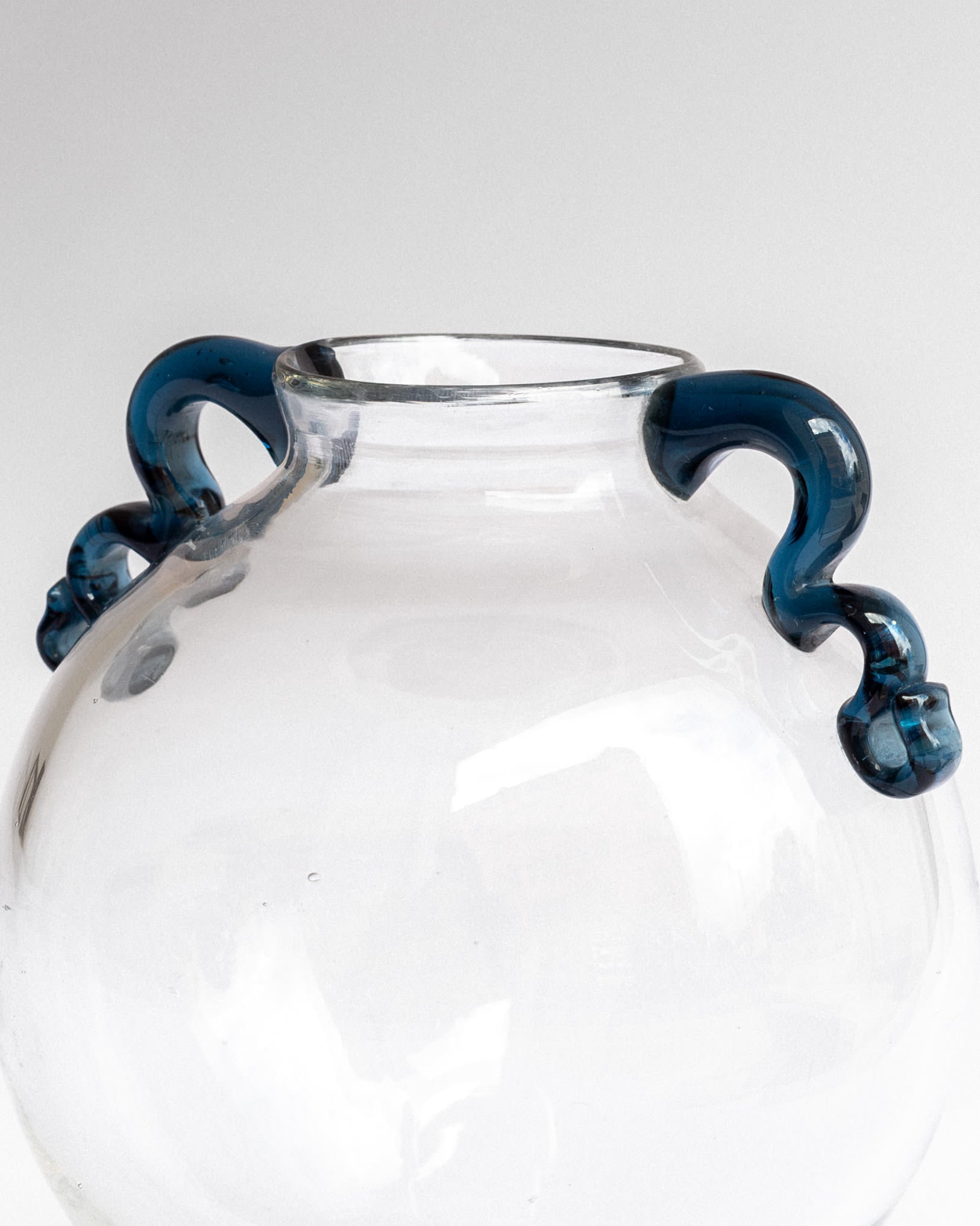 Small Handblown Art Deco Glass Vase by William Stenberg, Sweden, 1930s — side angle
