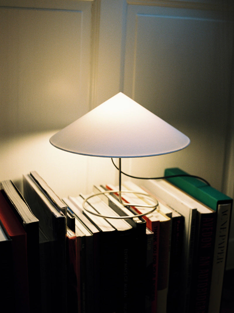 Douli Table Lamp by Frederik Fialin | The Oblist — white shade, modern design