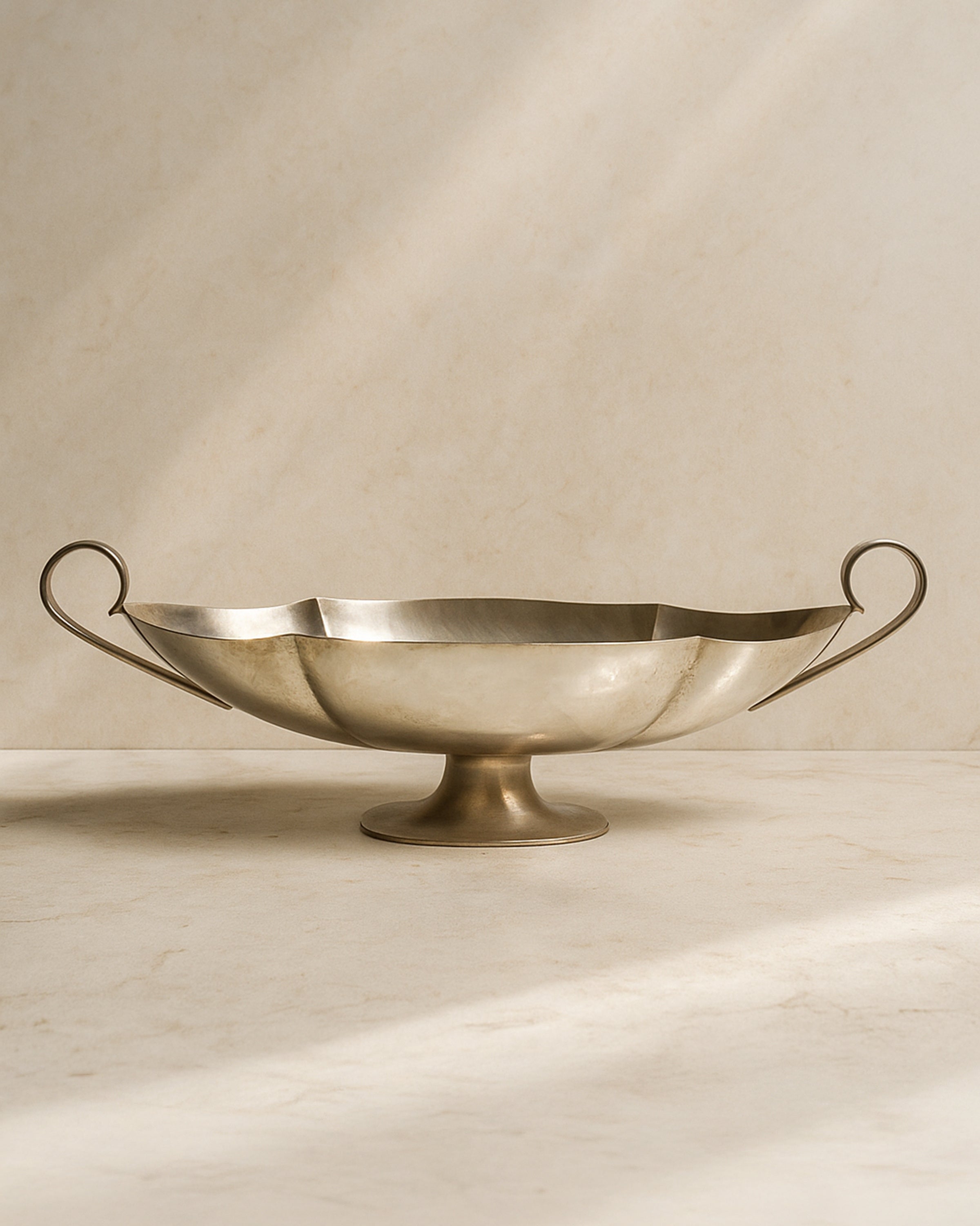 Italian Silver Plated Serving Bowl with Handles, 1950s