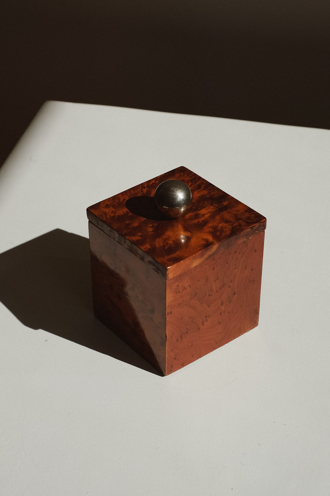 Wooden Art Deco Box  — side angle