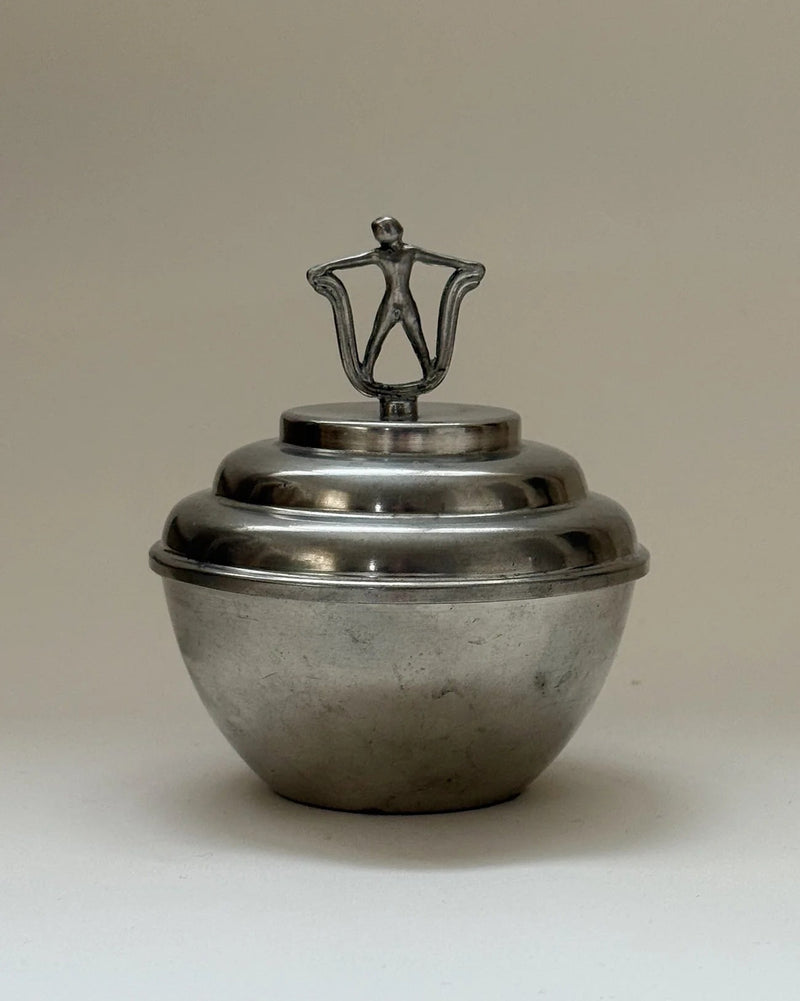 Sculptural Pewter Bonbonnière by Sylvia Stave | The Oblist — vintage artisan design