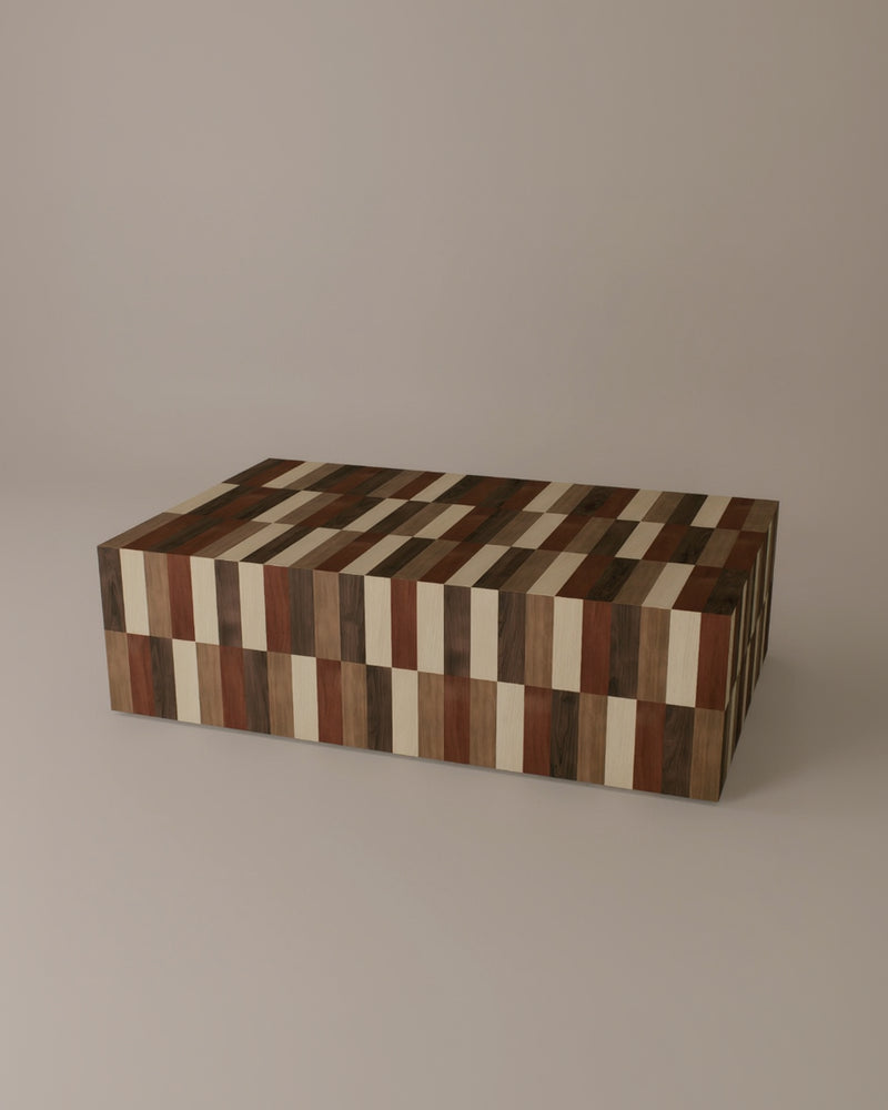 Solid Wood Coffee Table - MORA Series by Daniel Couttolenc, Mixed Exotic Wood Species by Daniel Couttolenc