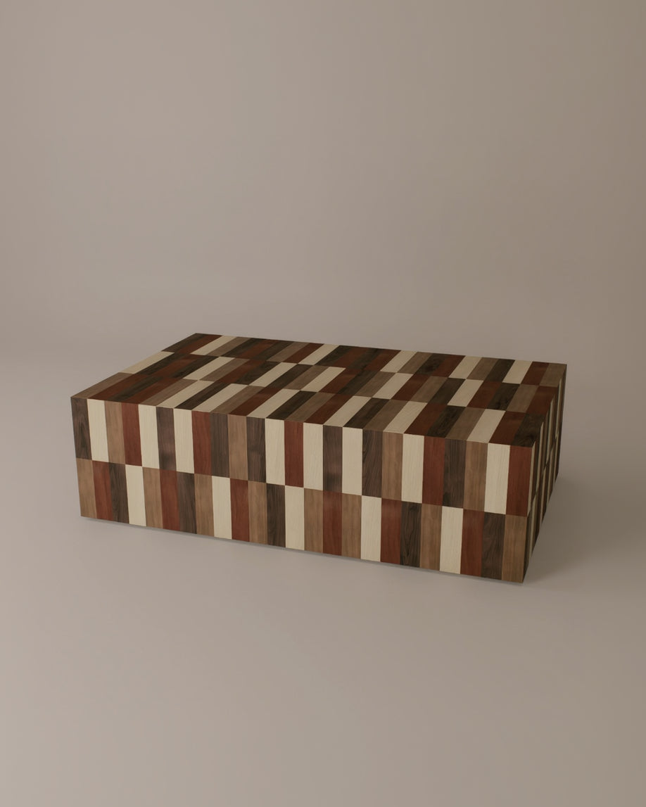 Solid Wood Coffee Table - MORA Series by Daniel Couttolenc, Mixed Exotic Wood Species by Daniel Couttolenc