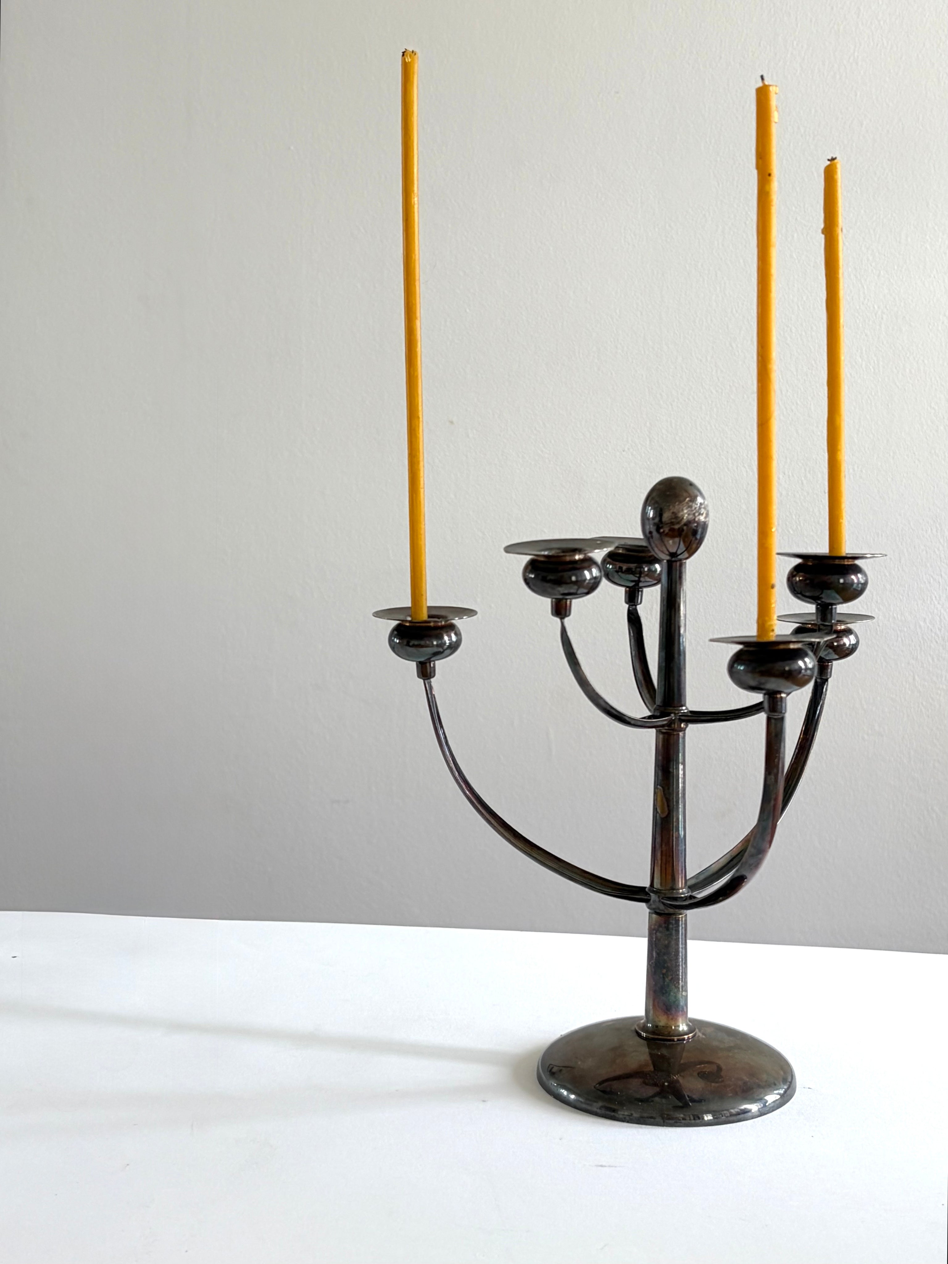 Silver-Plated Candelabra, attributed to Gustav Beran, Austria, 1960s by OBJECT AGENCY | The Oblist