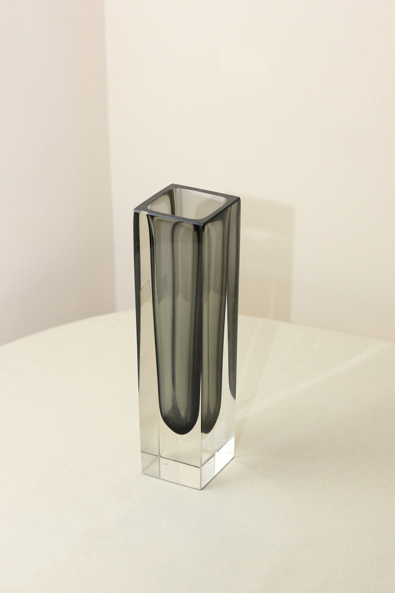 Murano Smoke Vase by Boga Avante Shop | The Oblist — handcrafted glass, gray color