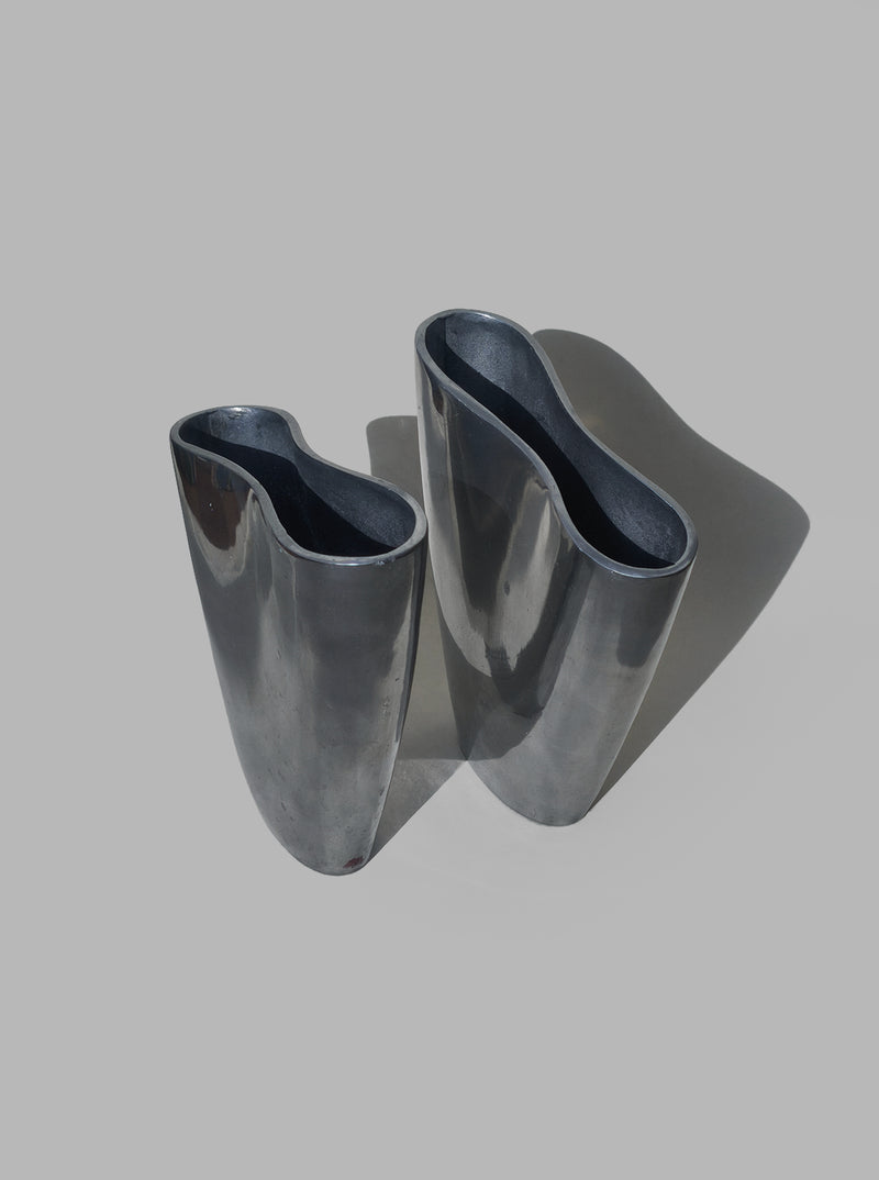 Pair of Small Modern Vases — lifestyle setting