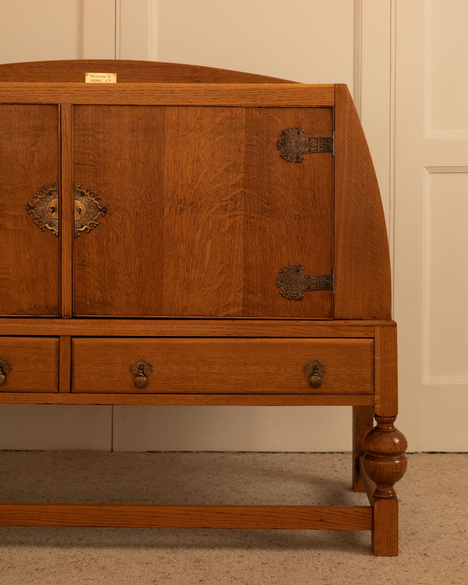 English Oak Storage Unit - 1930s — lifestyle setting