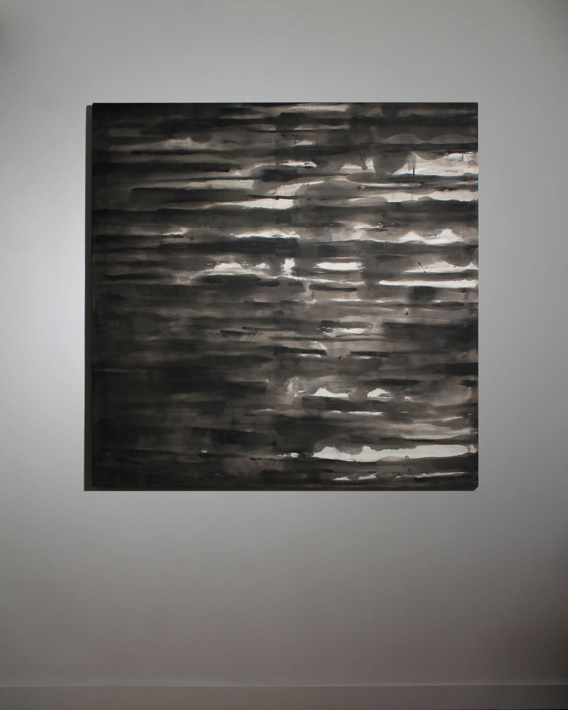 Horizontal Organic Lines In Black And White, Author Painting — view 9