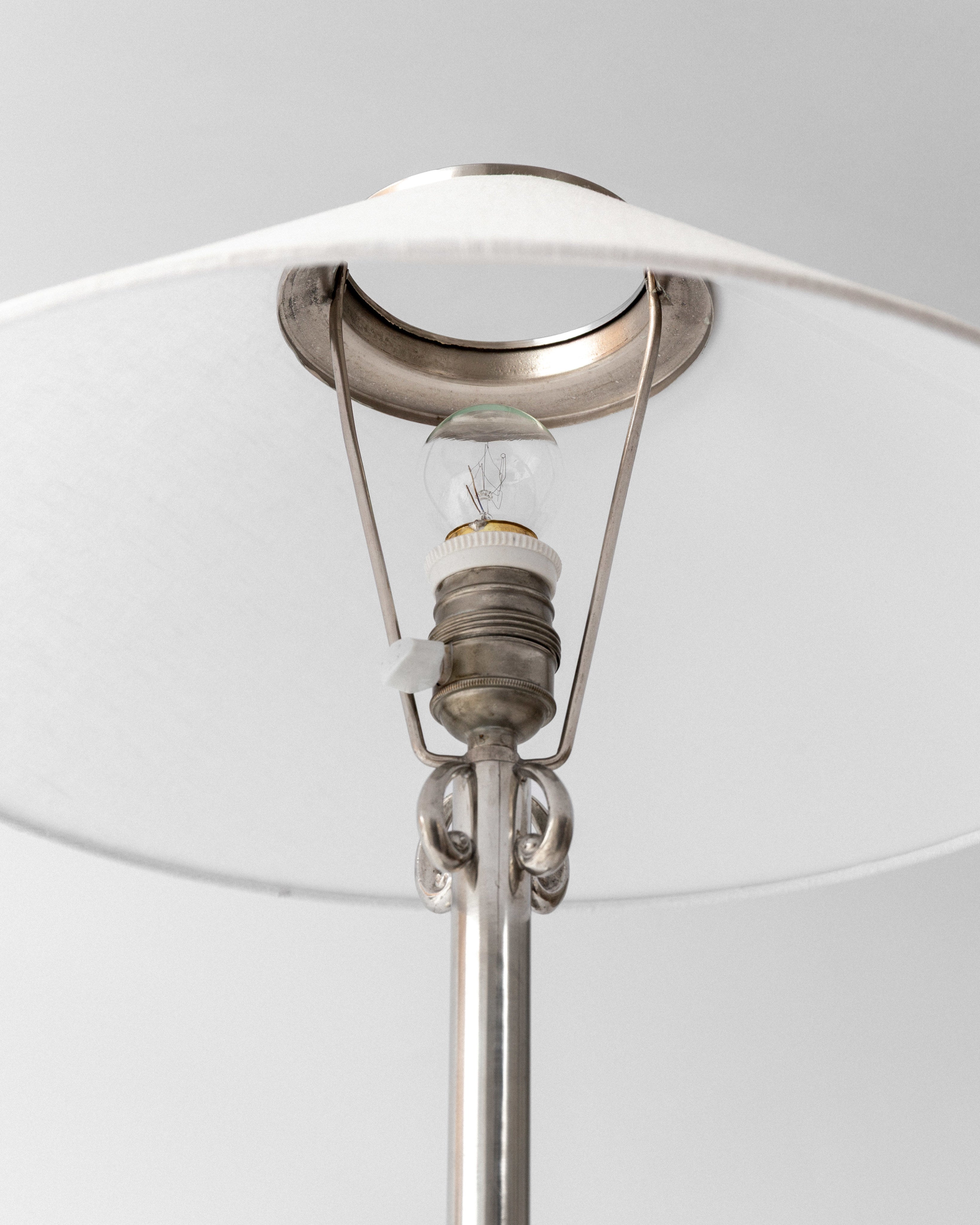 Art Deco Pewter Table Lamp by Celestine Andersson, 1930, Sweden