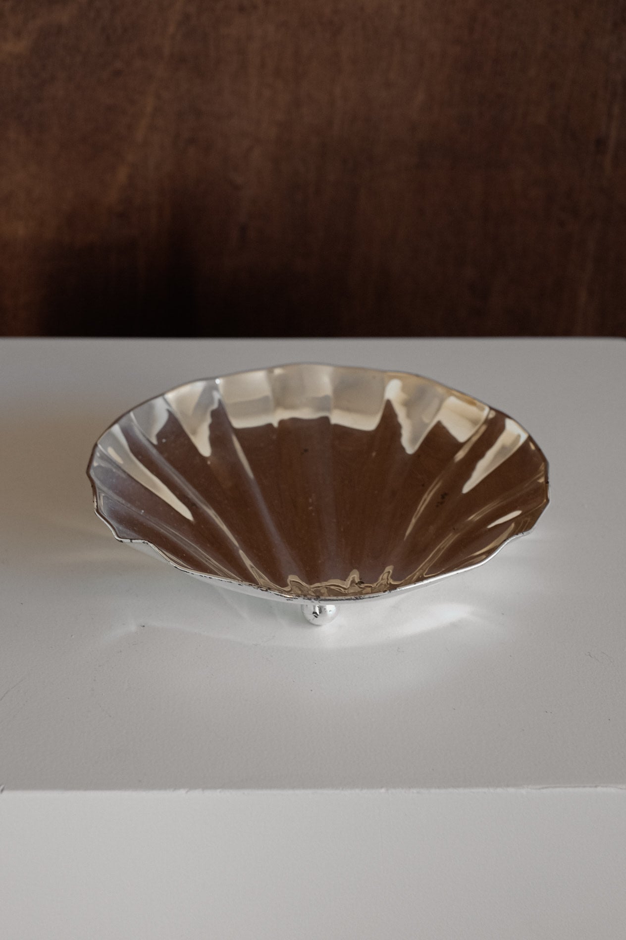 Silver-Plated Shell Dish  — alternate view