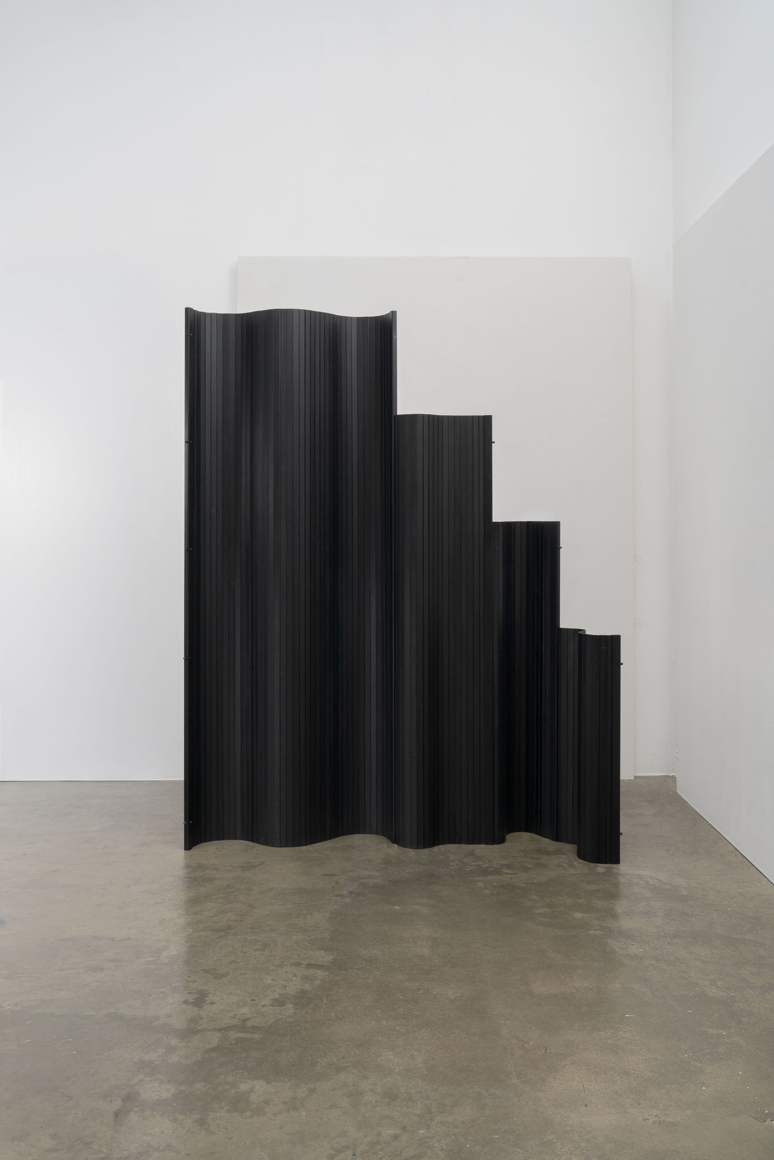 Sculptural Tambour Screen in Fumed Poplar by Tom Roberts