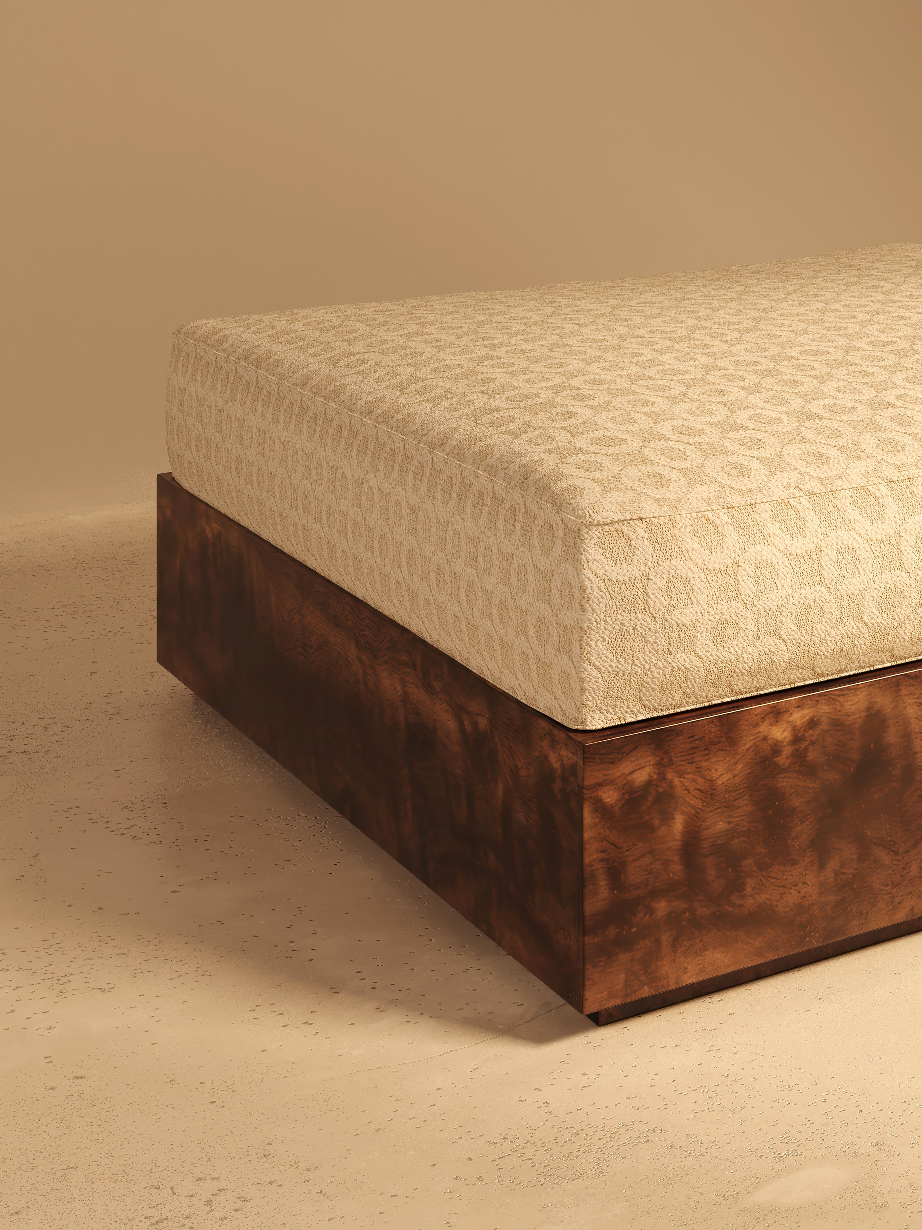 KAVA Collection I SOFA – Walnut Burl Finish, Dedar Upholstery — alternate view
