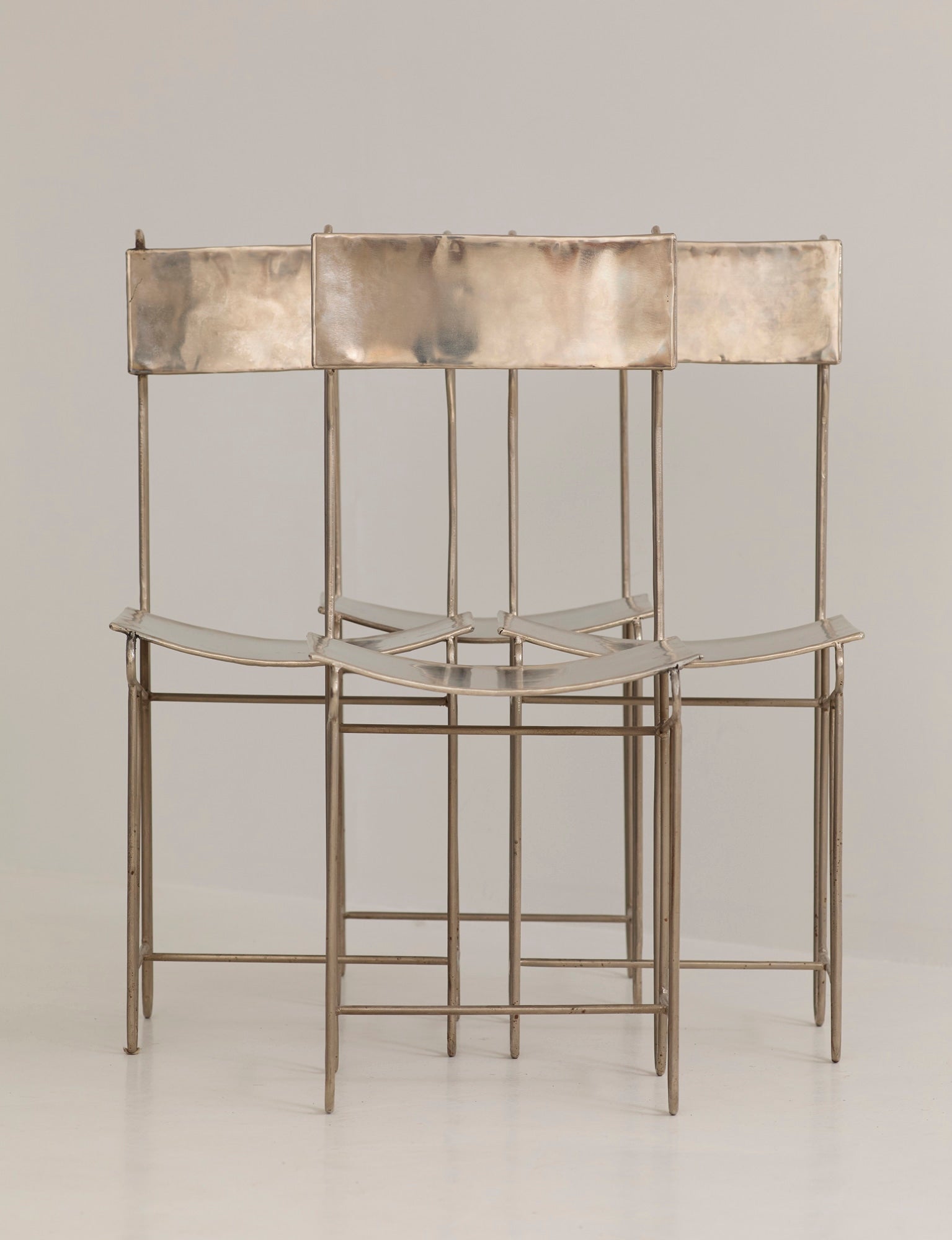 Set of 4 Metal Artist Dining Chairs from France Circa 1960-70