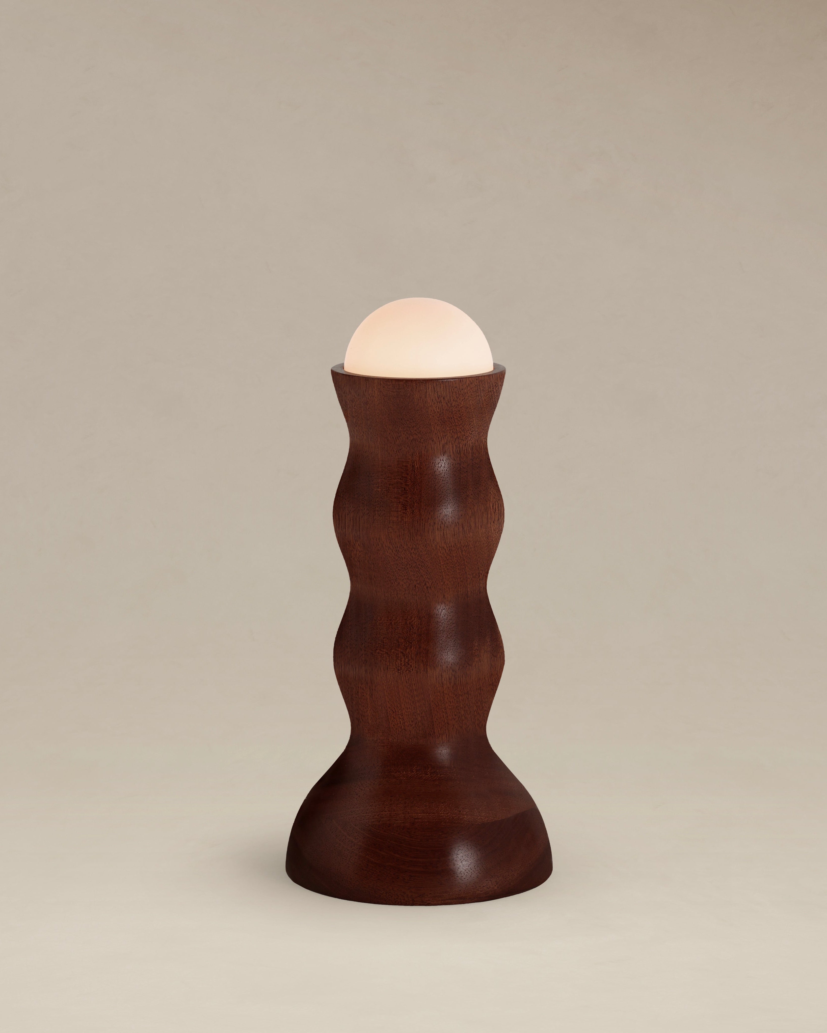 Tougarine Table Lamp by AÈDE Studios | The Oblist — handcrafted wood, warm brown color