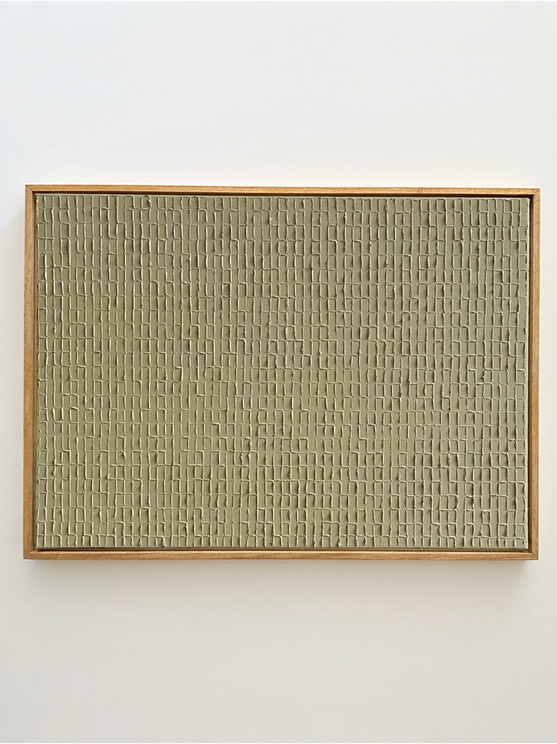 Buff Titanium - Signature Painting by Roi Elmaliah | The Oblist — textured green surface