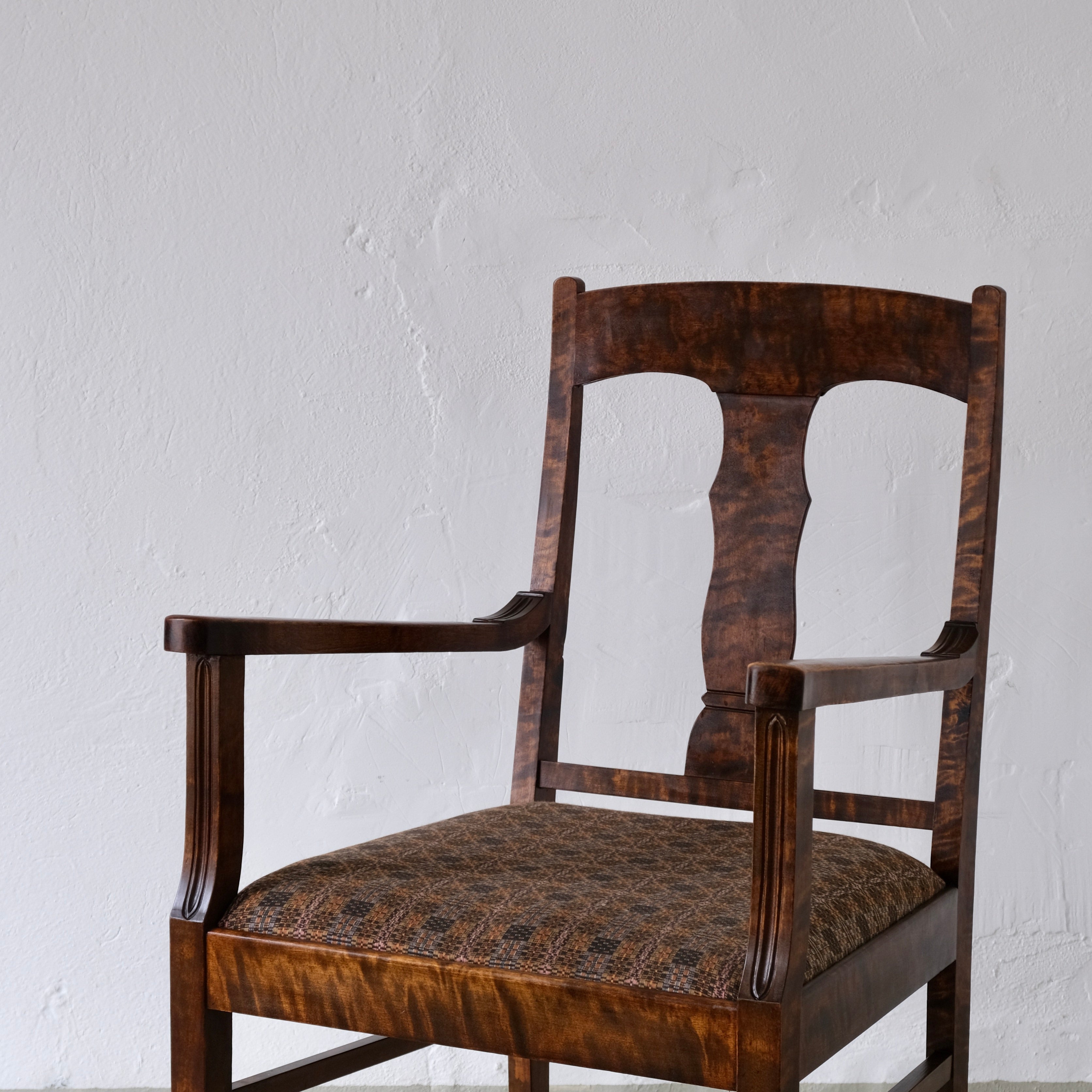 Biedermeier Satin Birch Armchairs | Sweden | Set of 2 — side angle