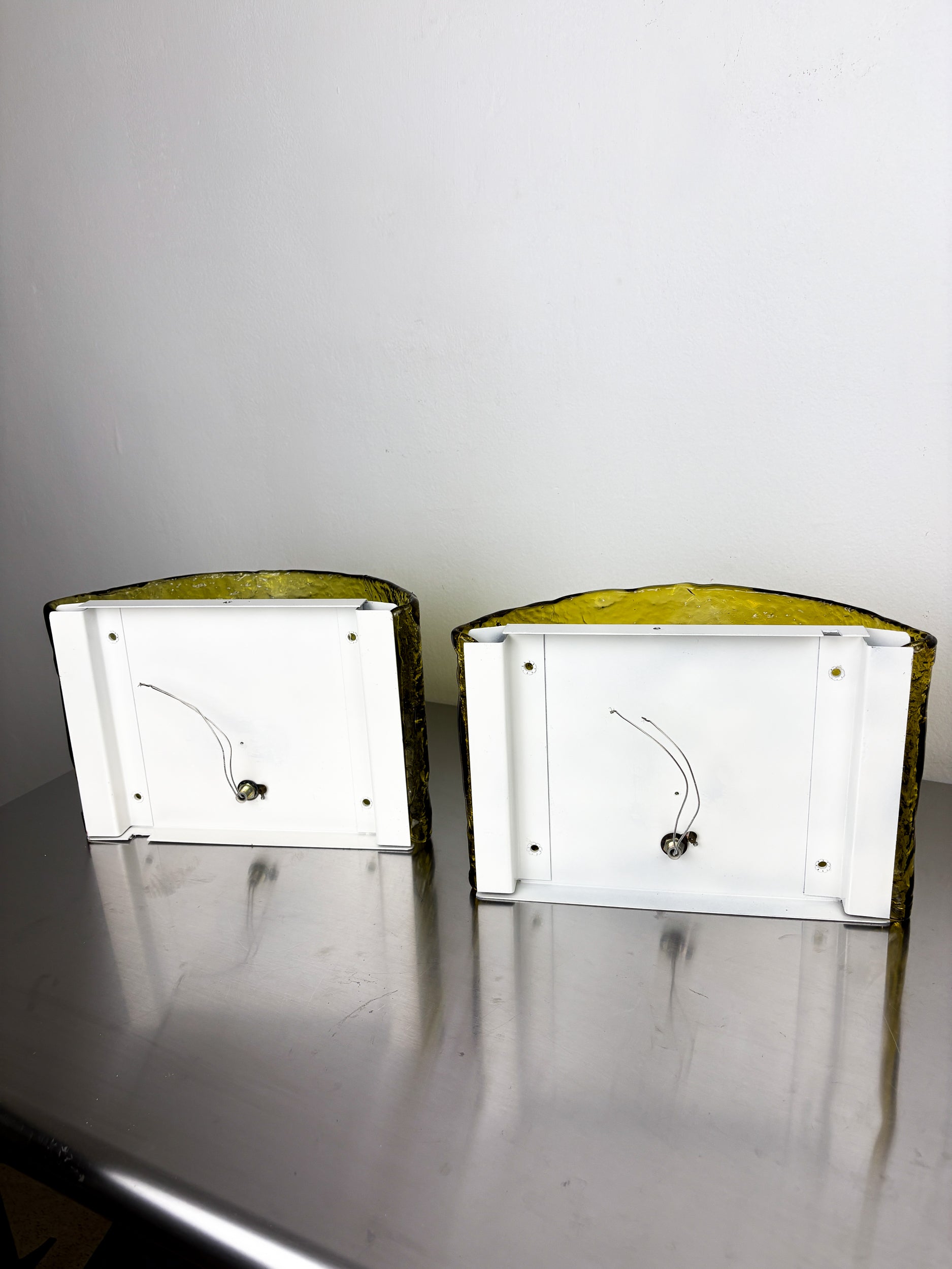 Pair of Carlo Nason for Mazzega Murano Glass Wall Sconces, Italy Circa 1970s — view 9