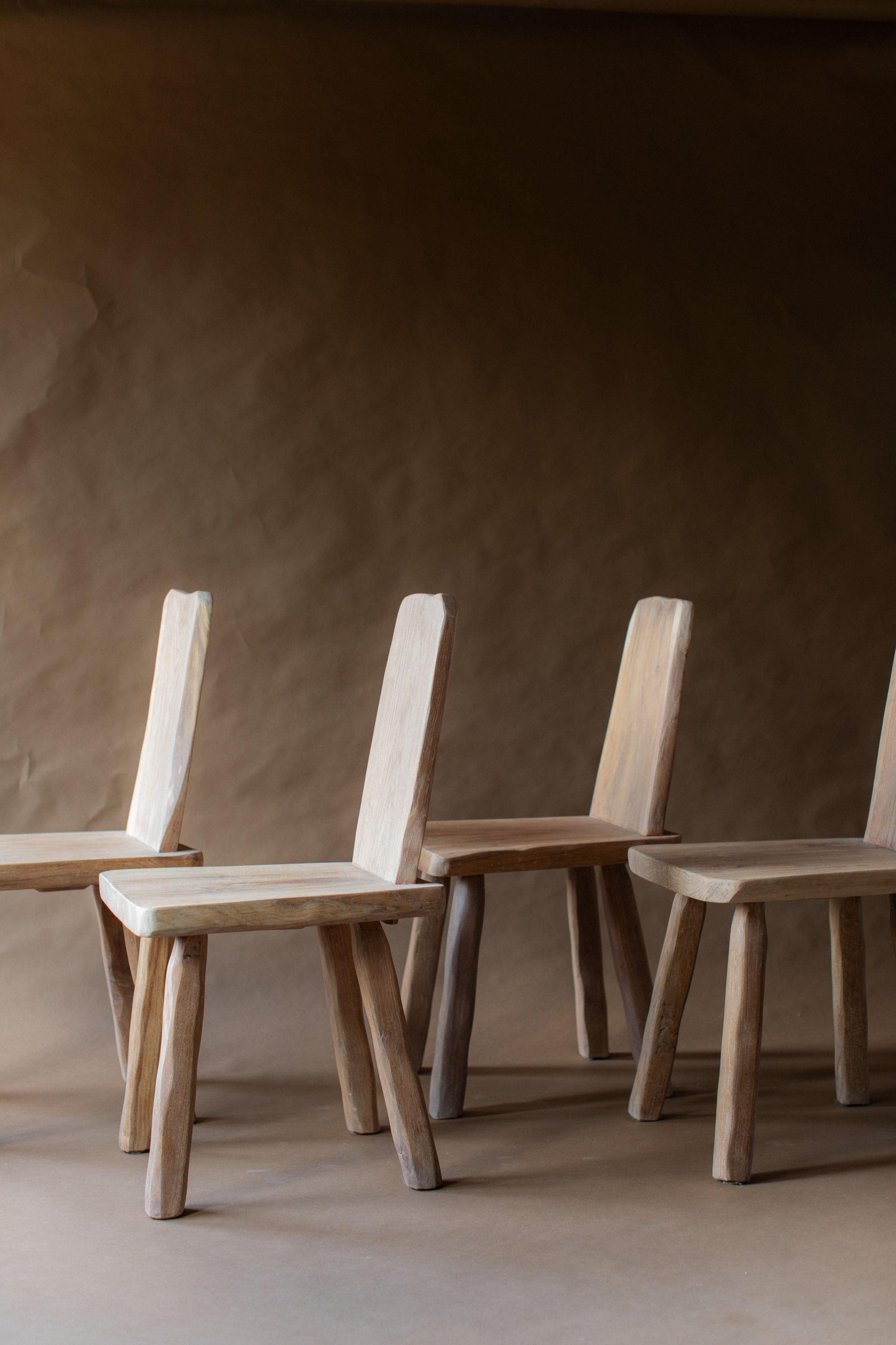 Set of Four Brutalist Chairs