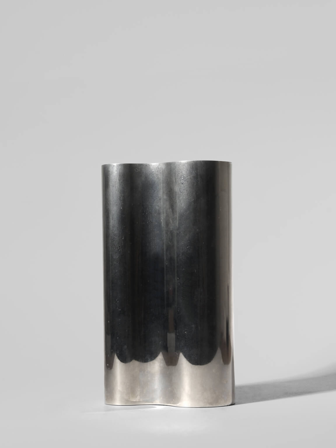 Mirrored Sculptural Stainless Steel Vase by Vintage Stories | The Oblist