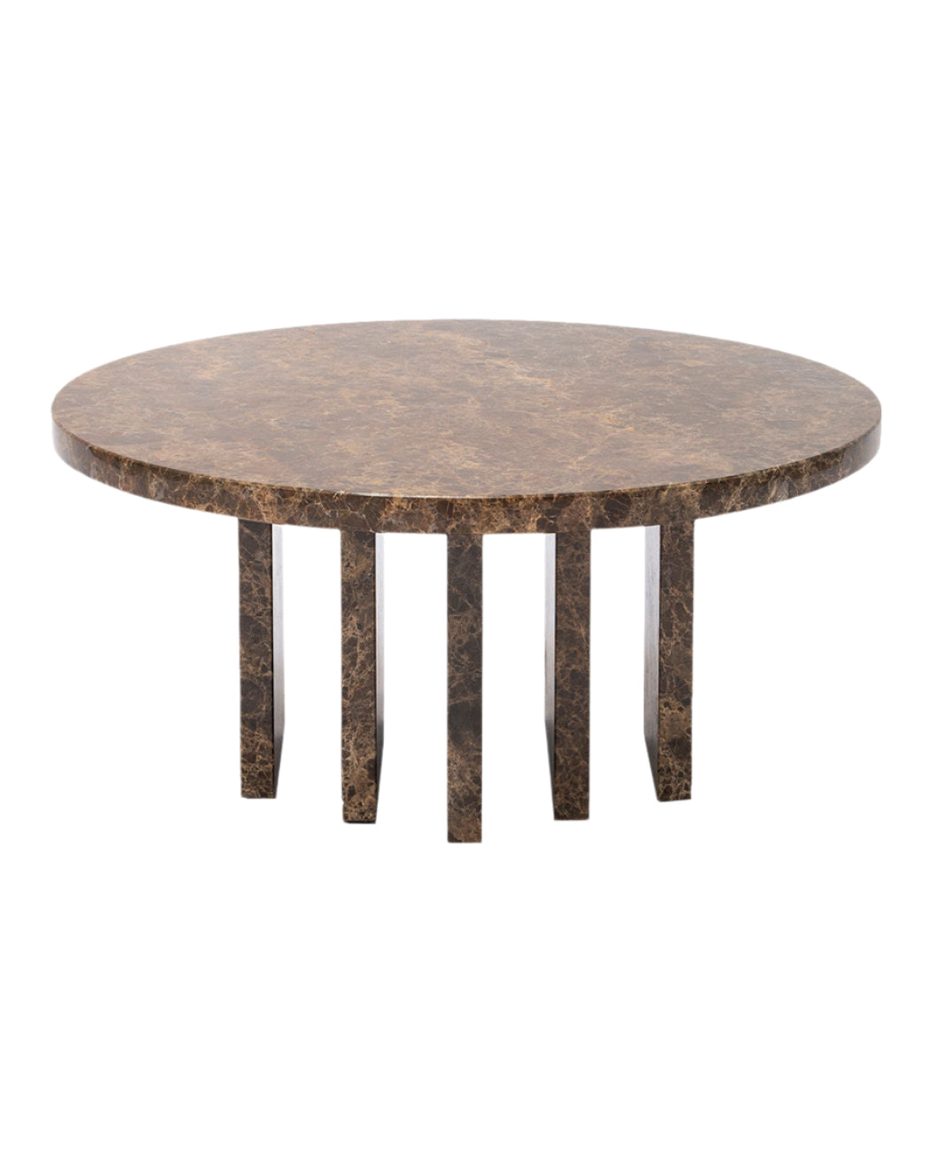 Marble Coffee Table Object091 — front view with dark marble finish