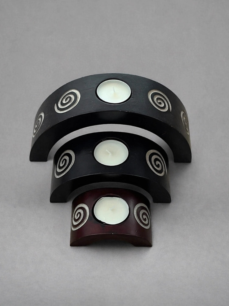 Vintage Candle Holders in Wood - 1970s Germany Collection by Blisse | The Oblist