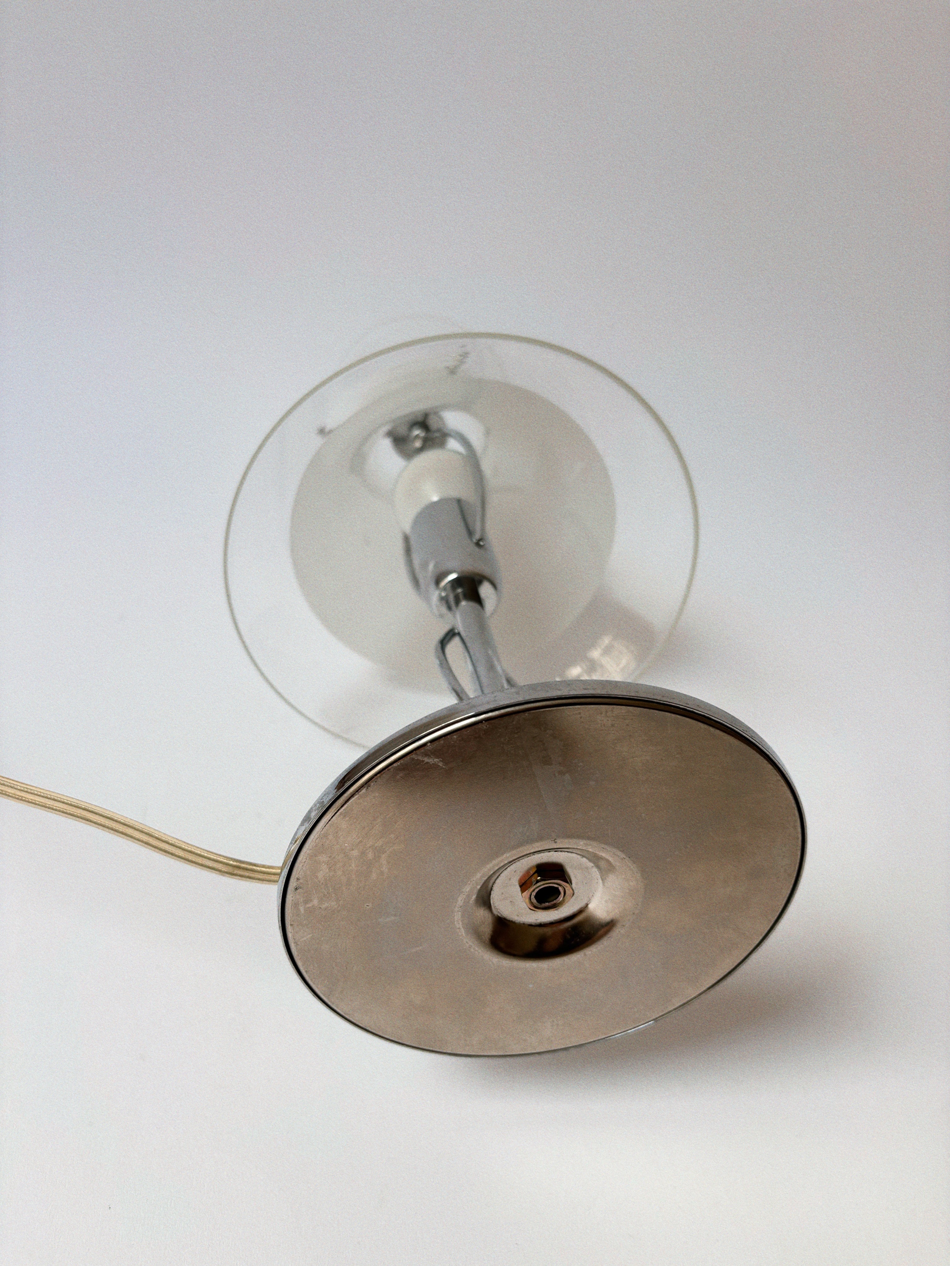 Chrome and Glass Lamp, Italy c. 1970’s — alternate view