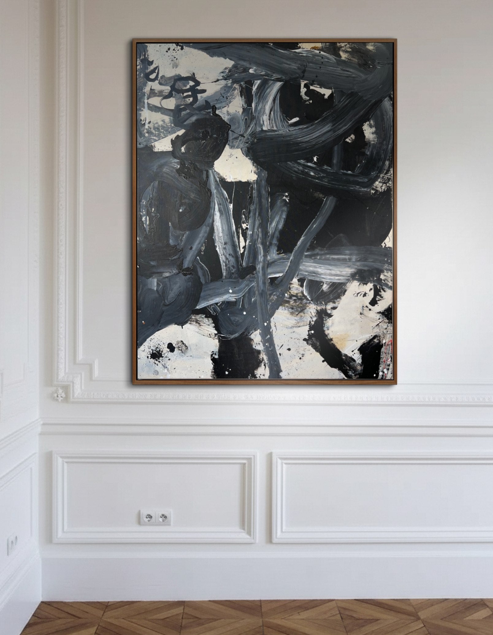 "Paradis-Hamn" Painting in Ink, Pigments, Charcoal on Canvas by Médecine | The Oblist
