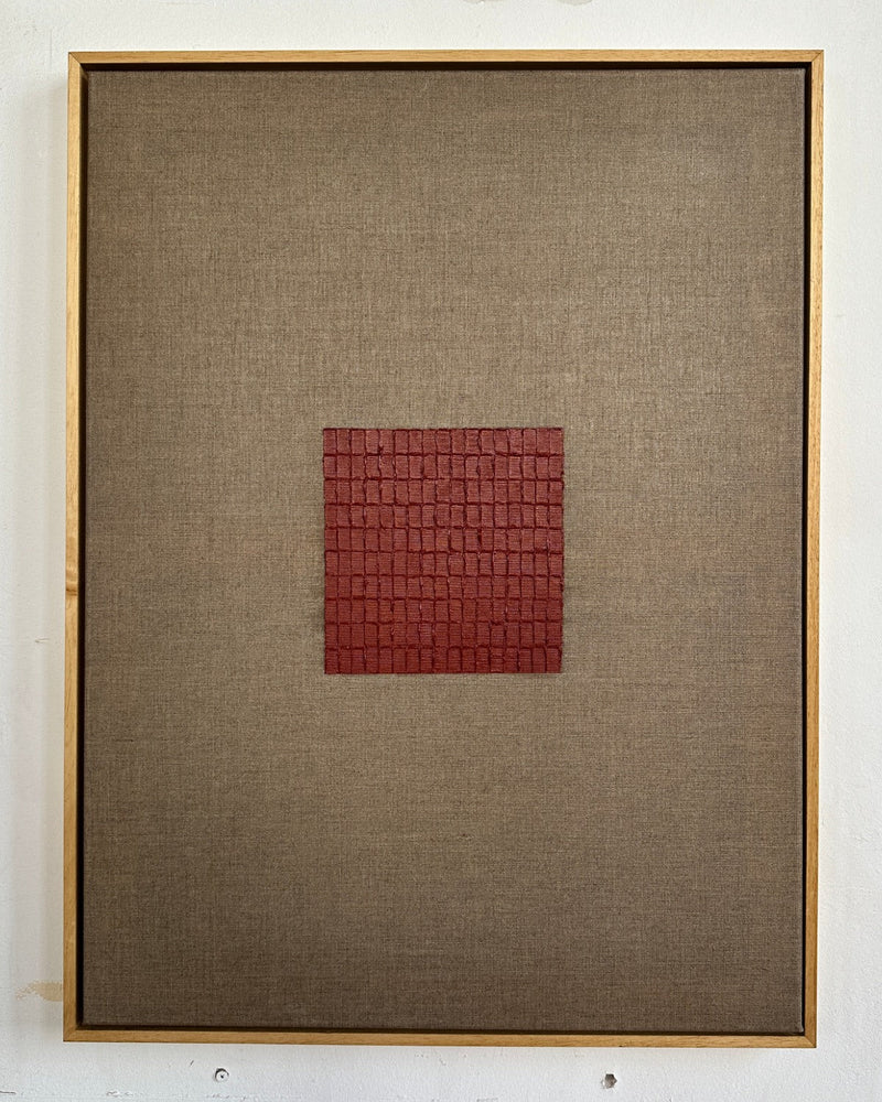 'Indian Red - Signature Linen' Painting by Roi Elmaliah | The Oblist