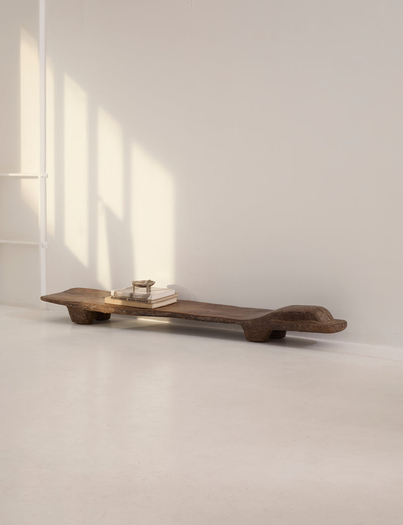 Carved Senufo Bench in Wood by DIG IN JAPAN | The Oblist — handcrafted dark wood design