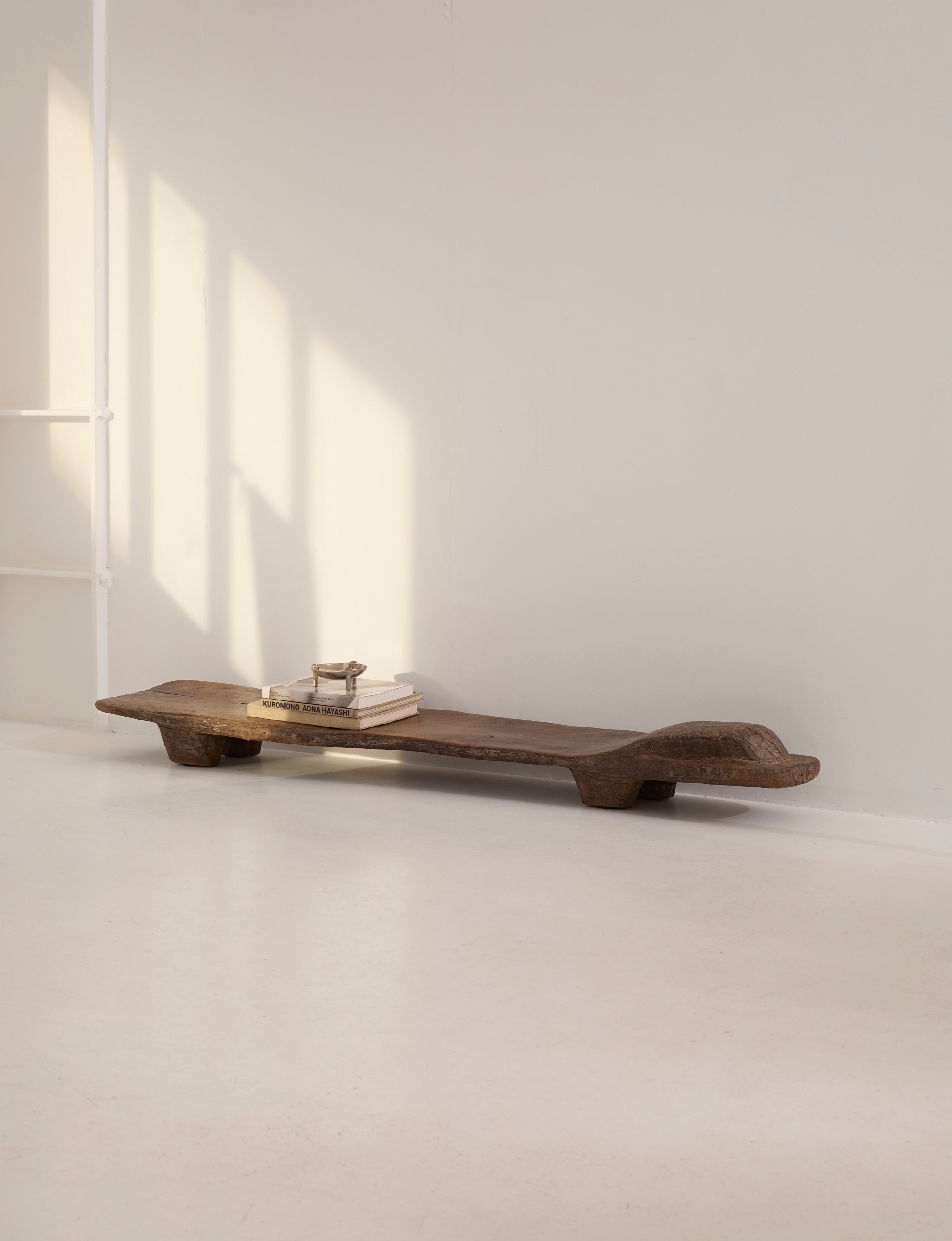 Carved Senufo Bench in Wood by DIG IN JAPAN | The Oblist — handcrafted dark wood design